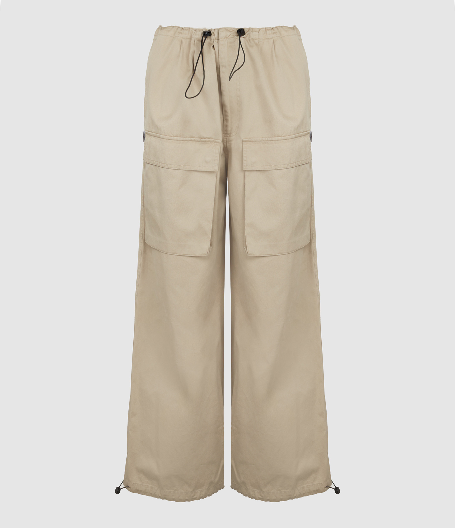 Pantalon Cargo Coton Beige