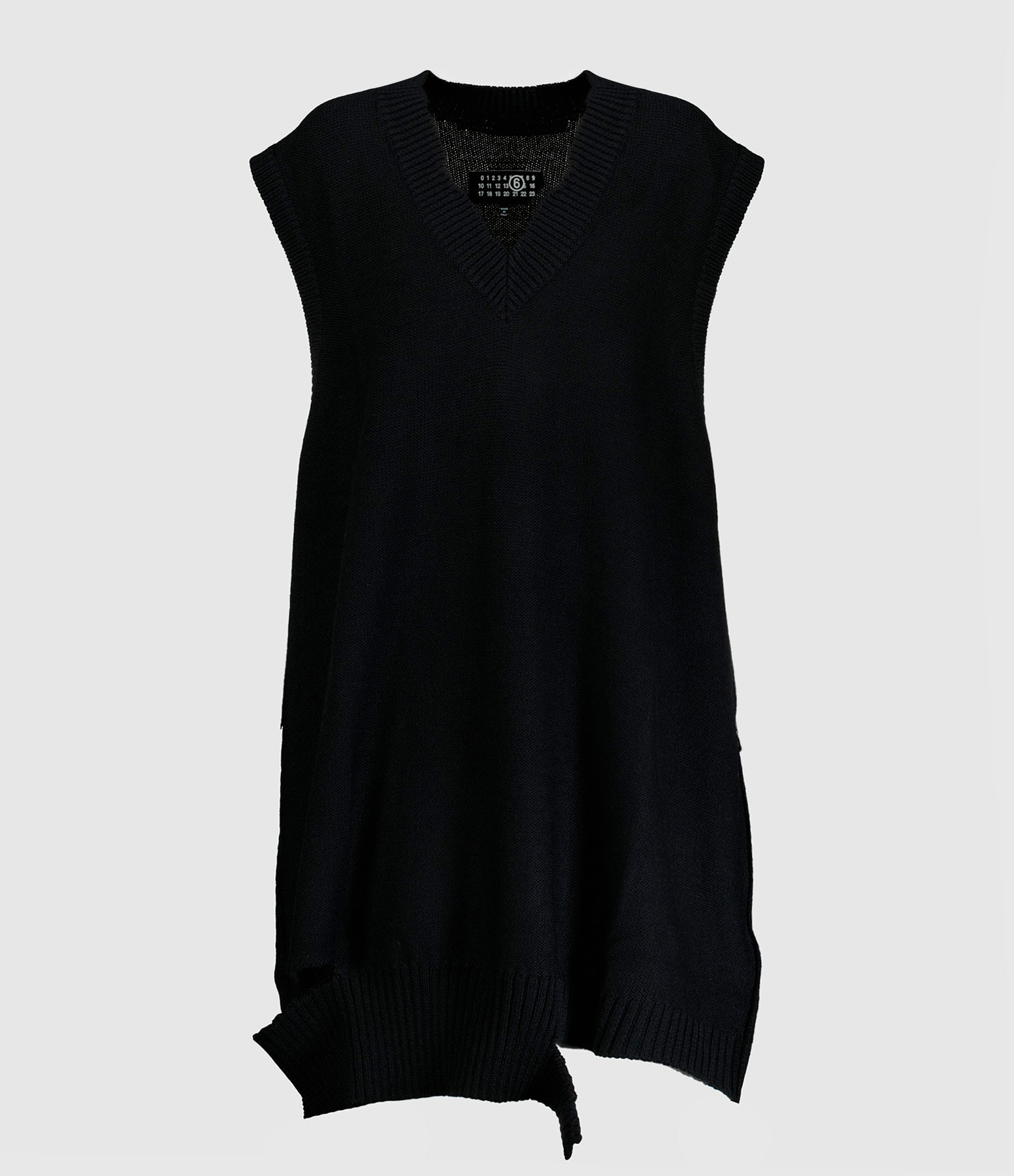 Robe Maille Effet Usé Noir