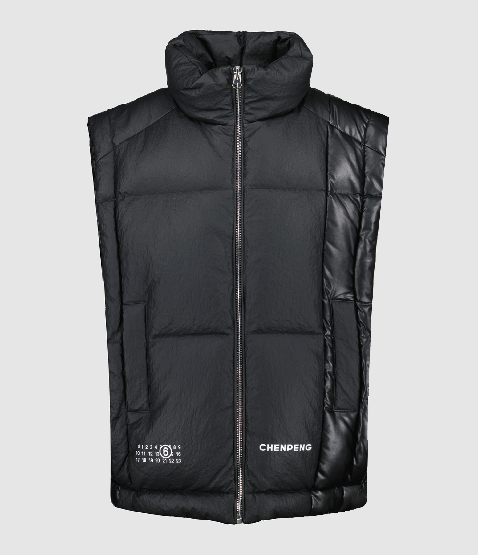 Doudoune sans manches Noire, Collaboration MM6 x CHENPENG