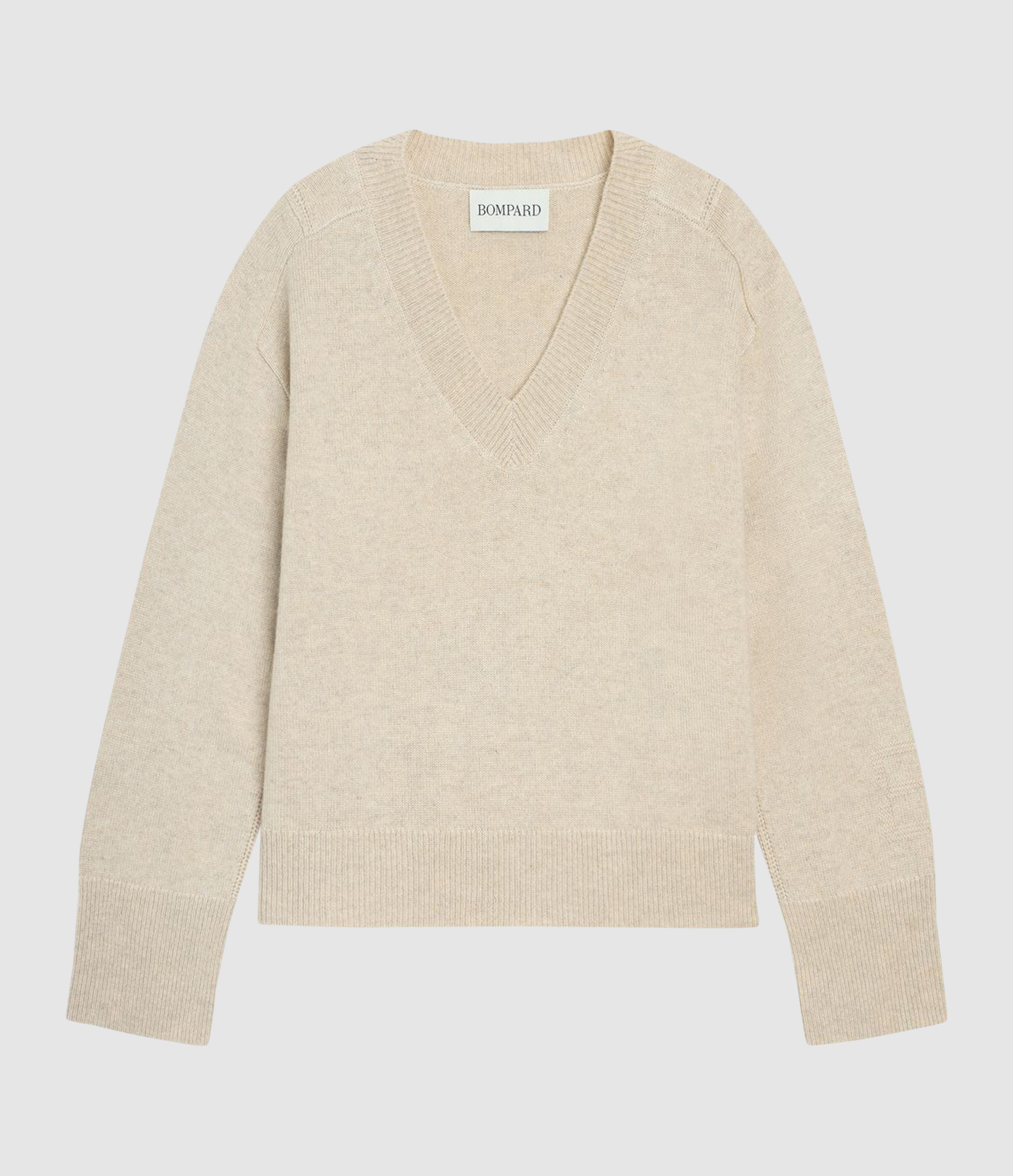Pull V Monogramme Avoine