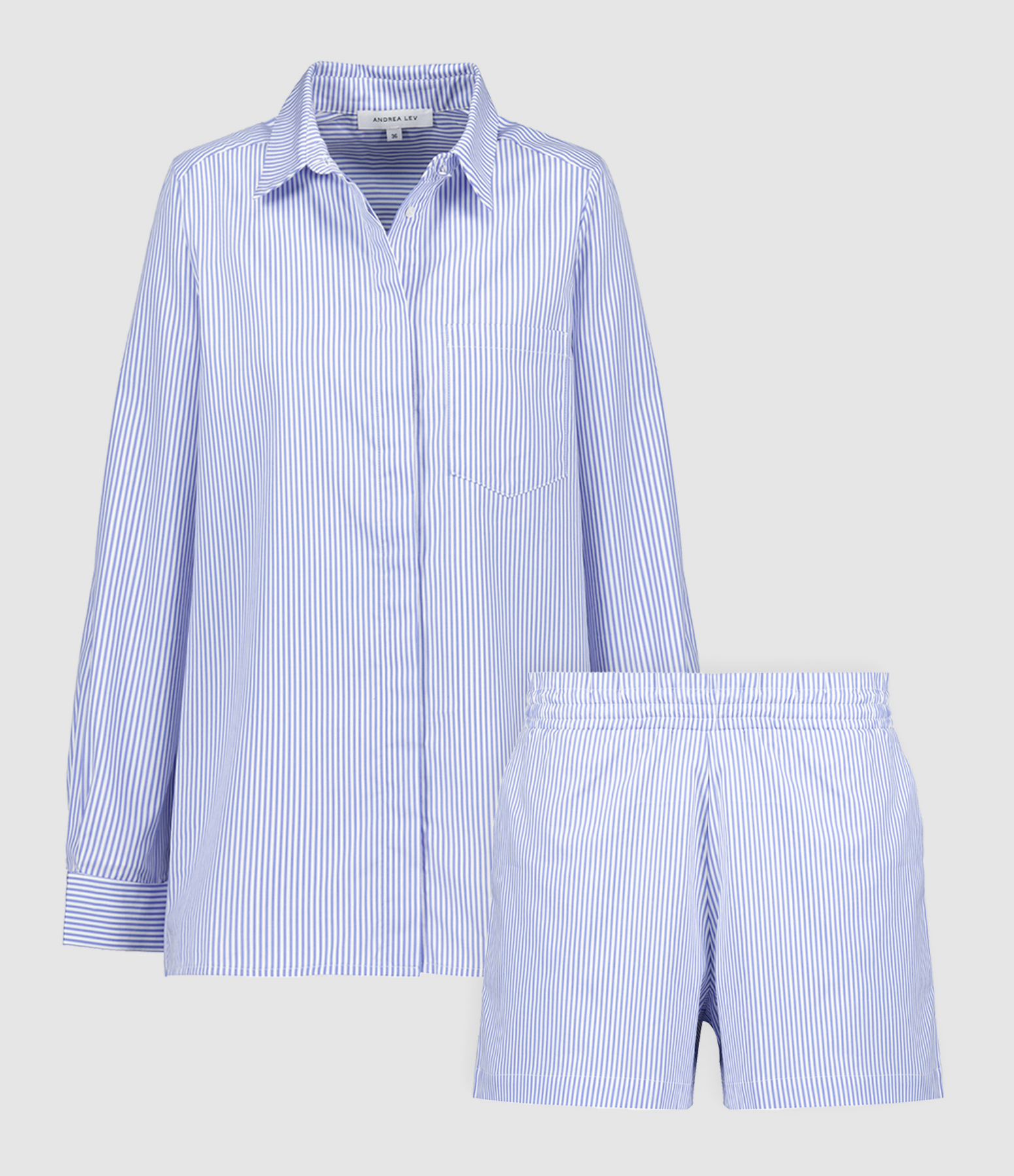 Ensemble Chiara Coton Rayures Bleu