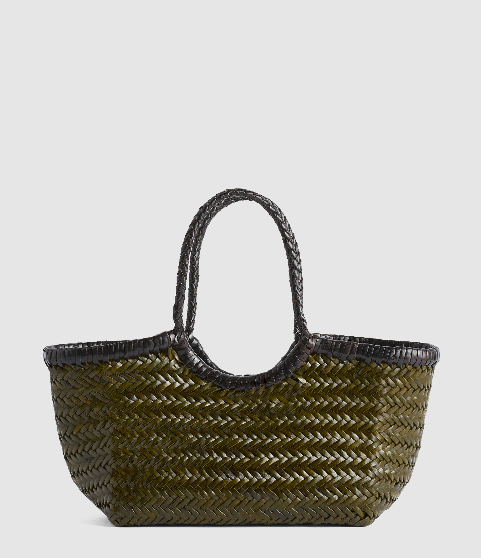 Sac Nantucket Small Bi-Colour Khaki/Dark Brown