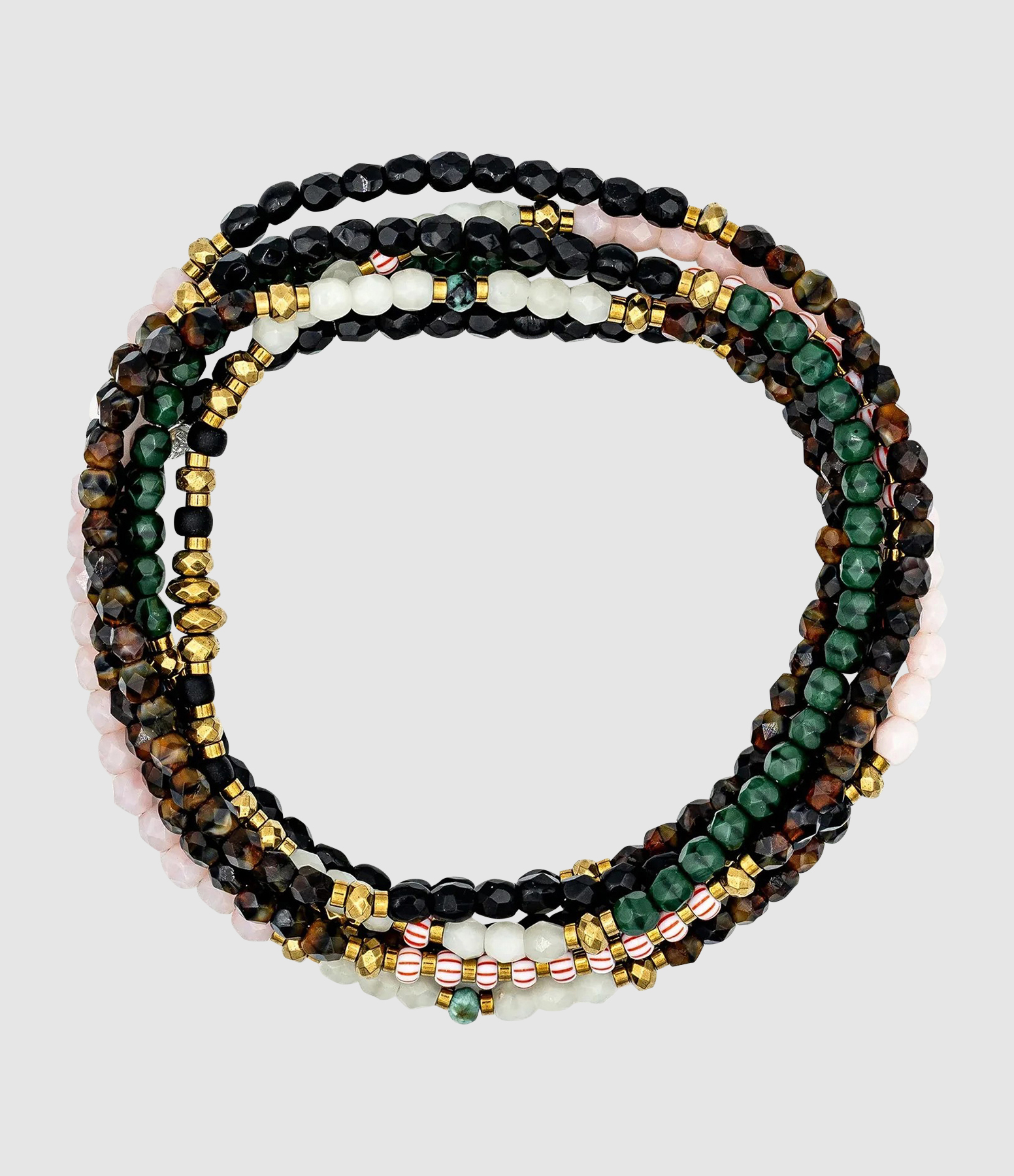 Collier Et Bracelet 6 Tours Nina 6 Multicolore 103 cm