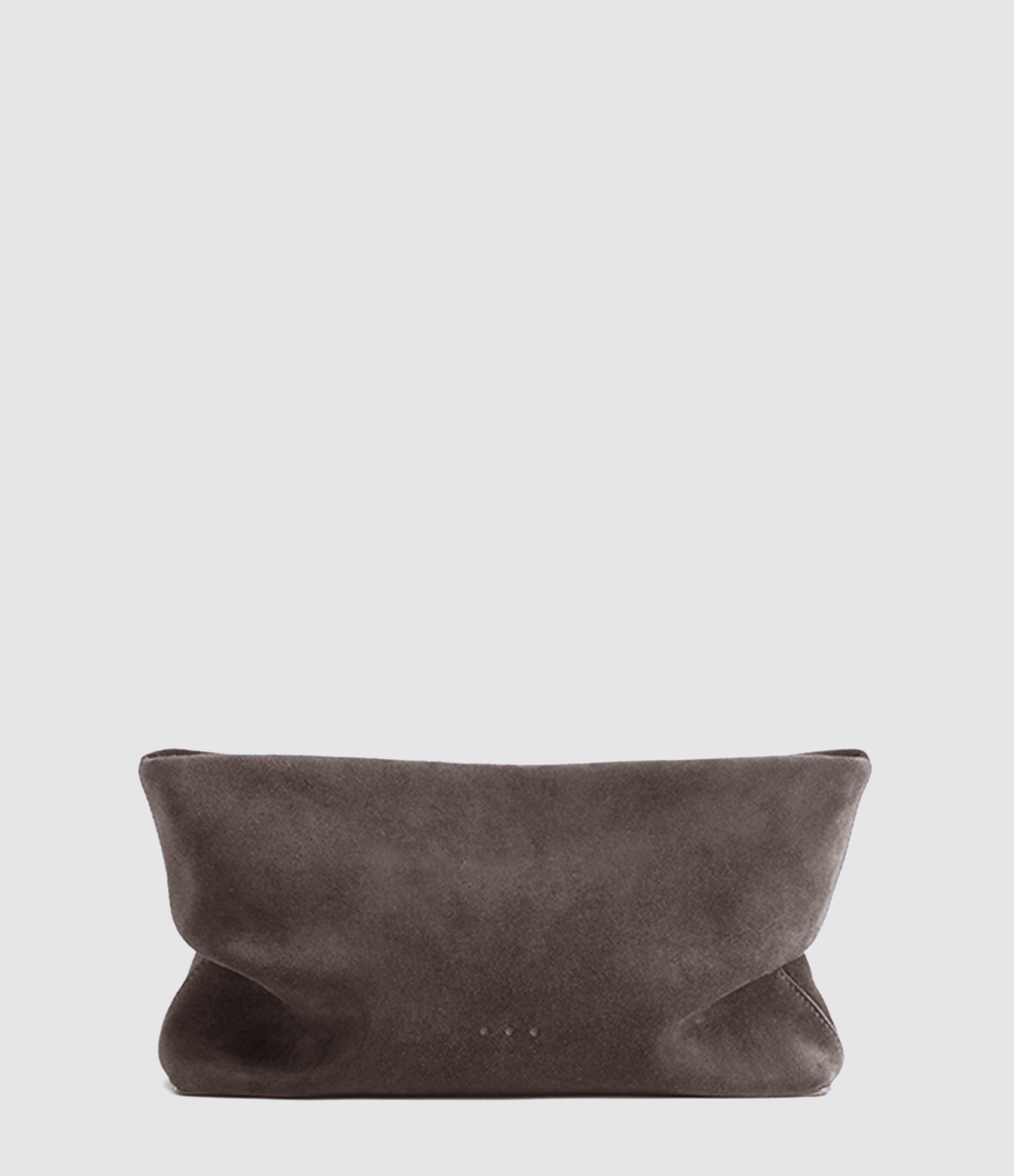 Sac Nina Clutch Suede Dark Taupe