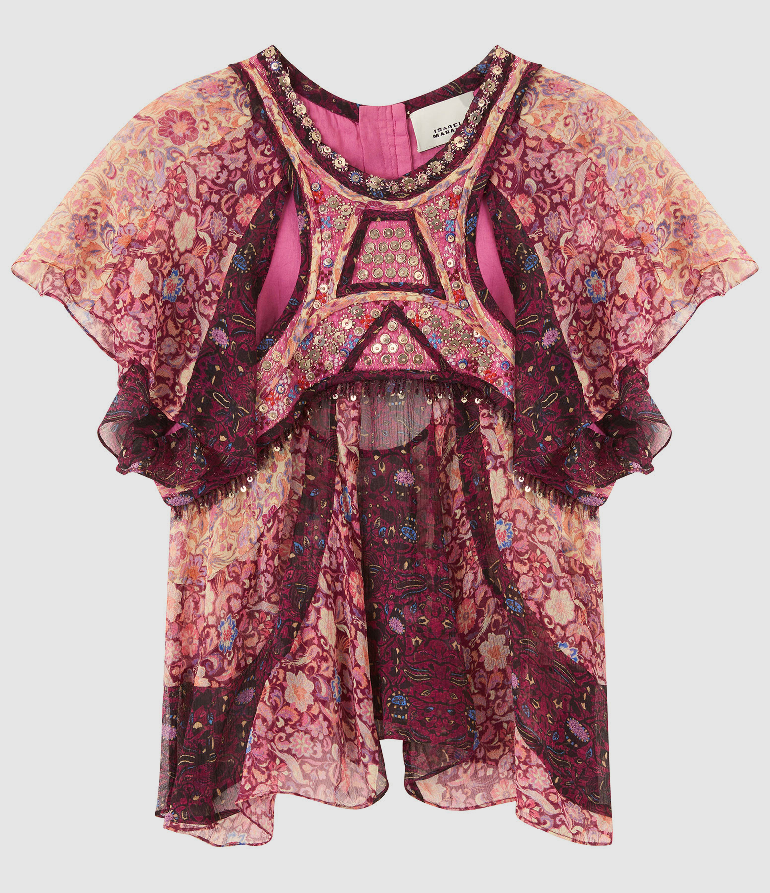 Top Orna Soie Fuchsia