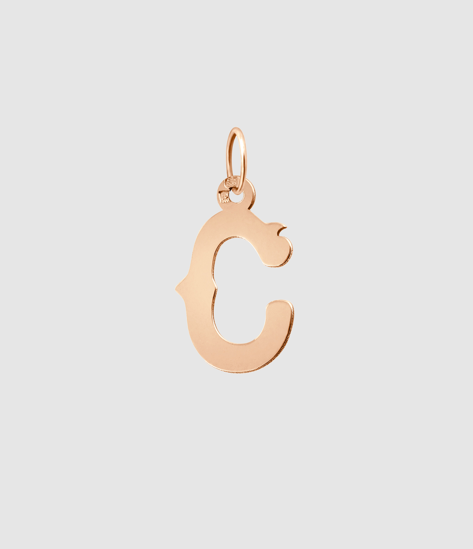 Pendentif Lettrine Or Rose