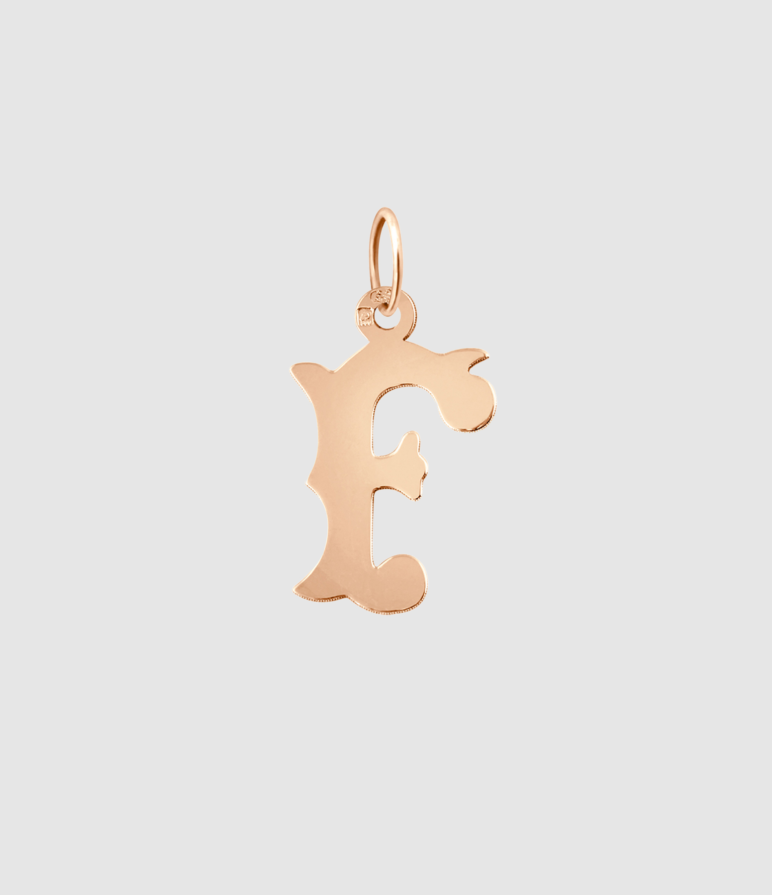 Pendentif Lettrine Or Rose