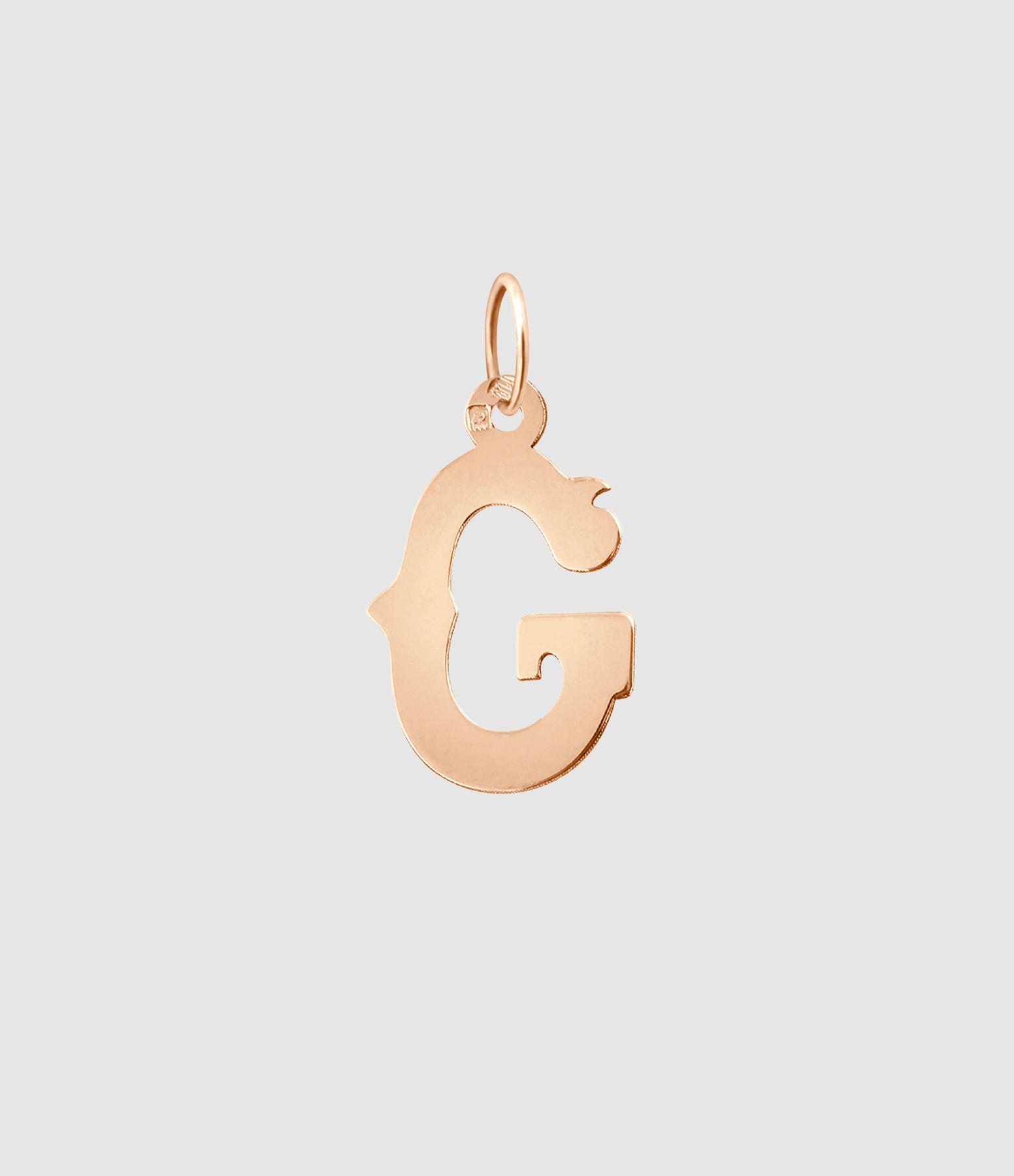 Pendentif Lettrine Or Rose