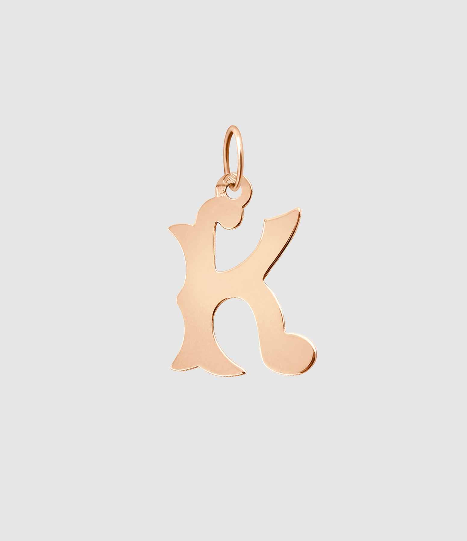 Pendentif Lettrine Or Rose