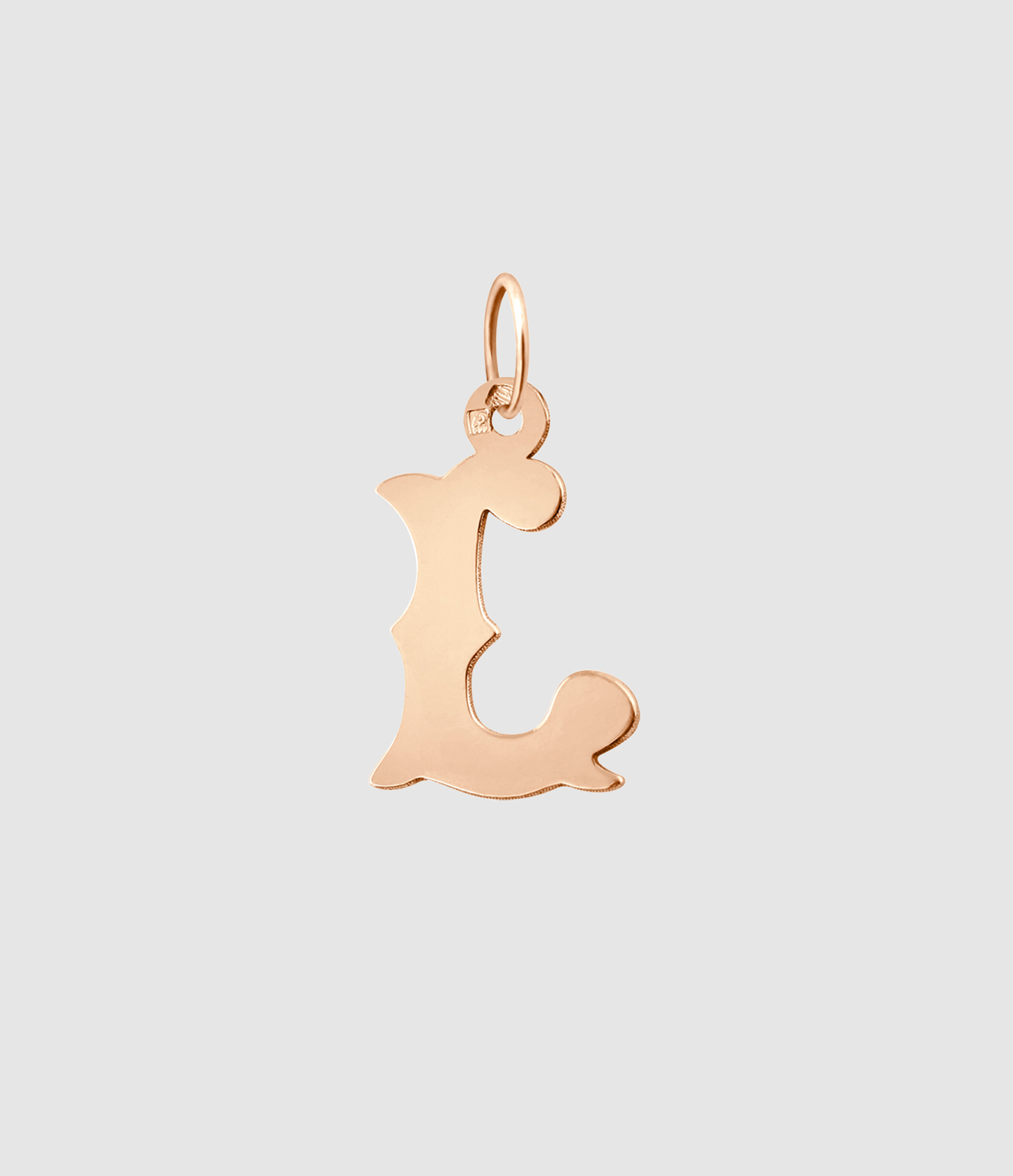 Pendentif Lettrine Or Rose
