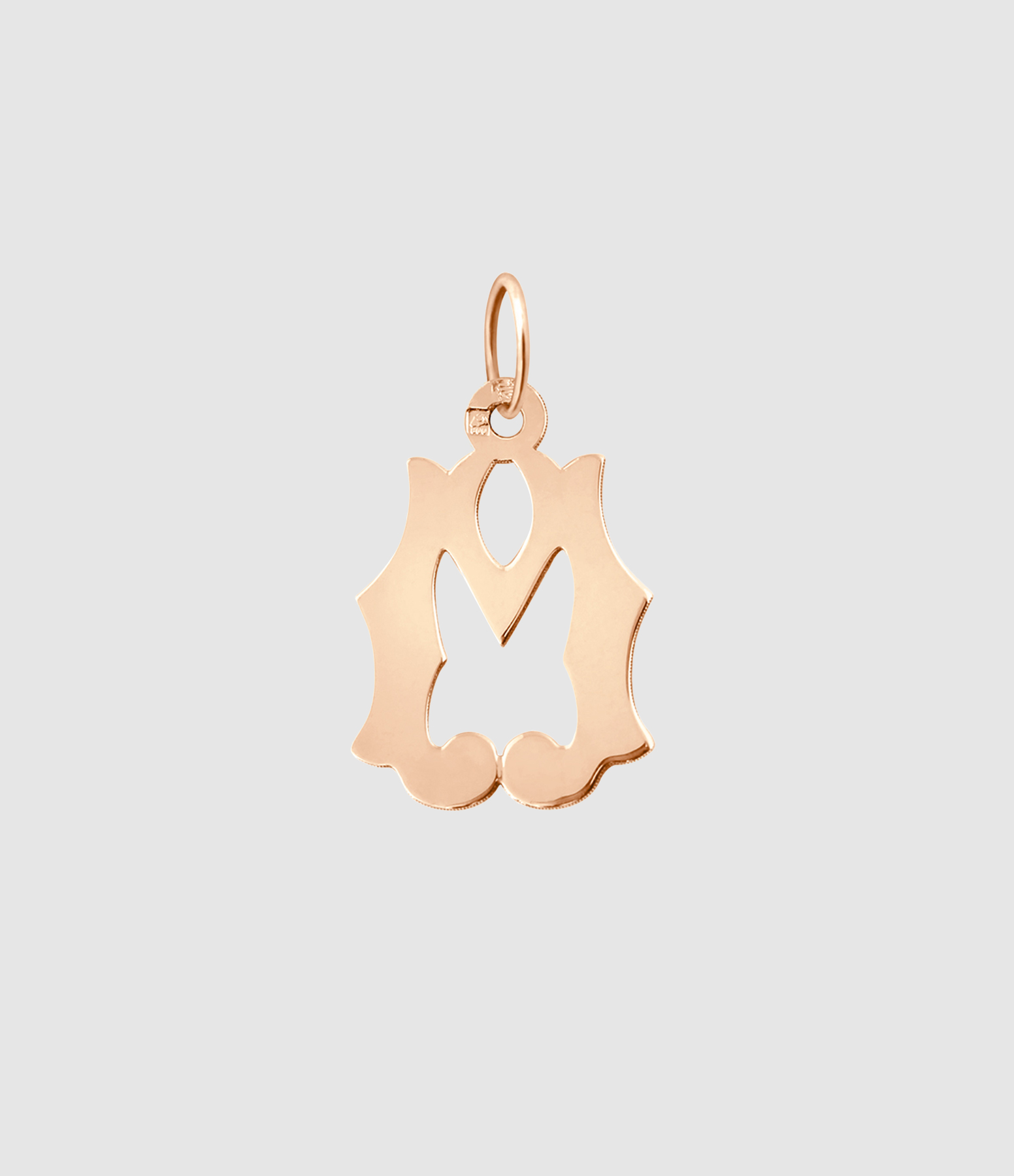 Pendentif Lettrine Or Rose