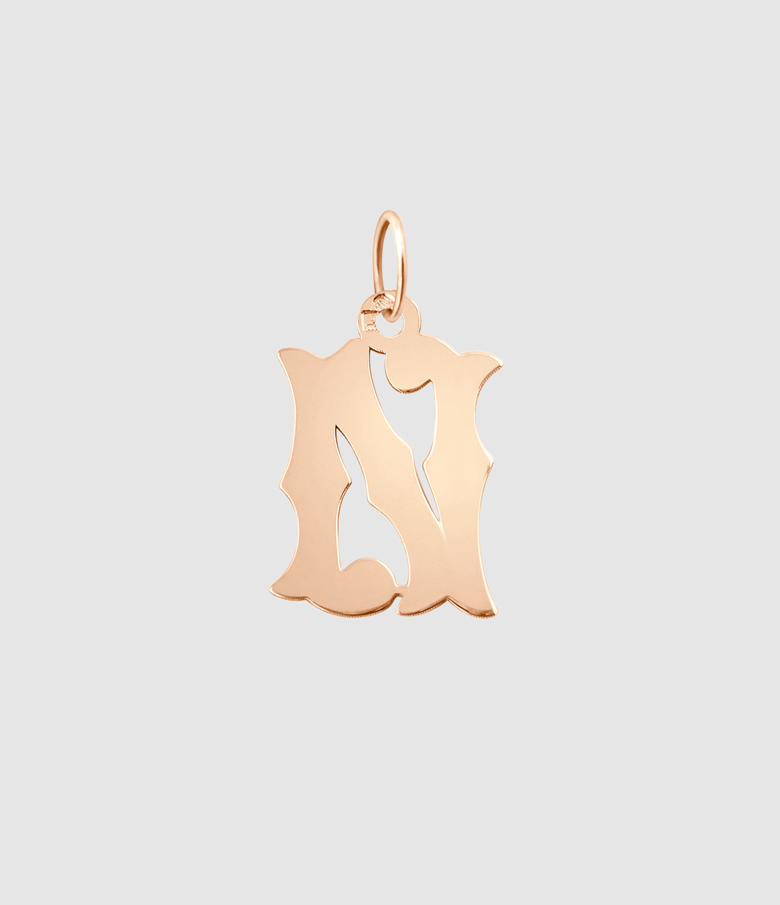Pendentif Lettrine Or Rose