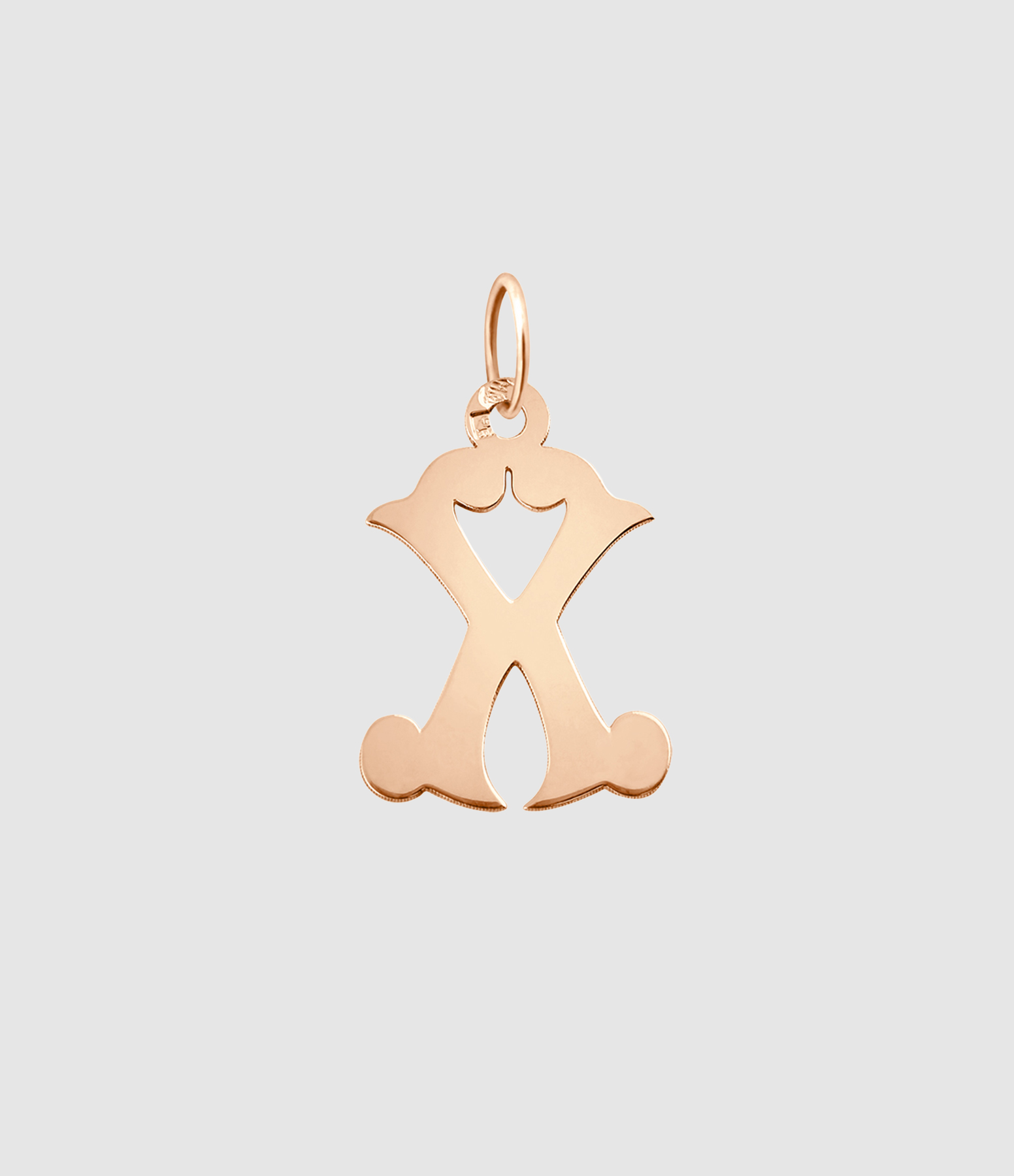 Pendentif Lettrine Or Rose