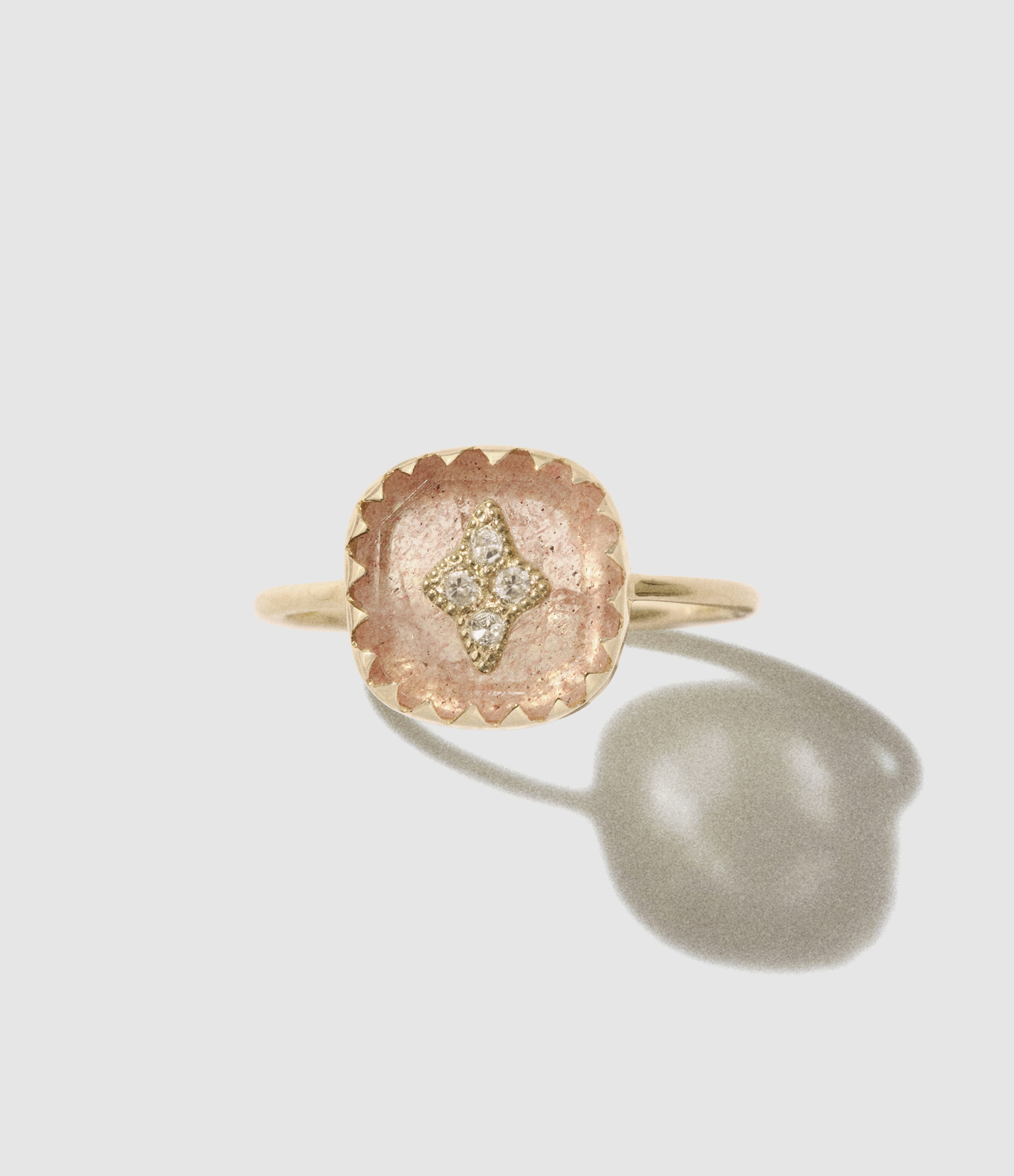 Bague Pierrot Strawberry Quartz