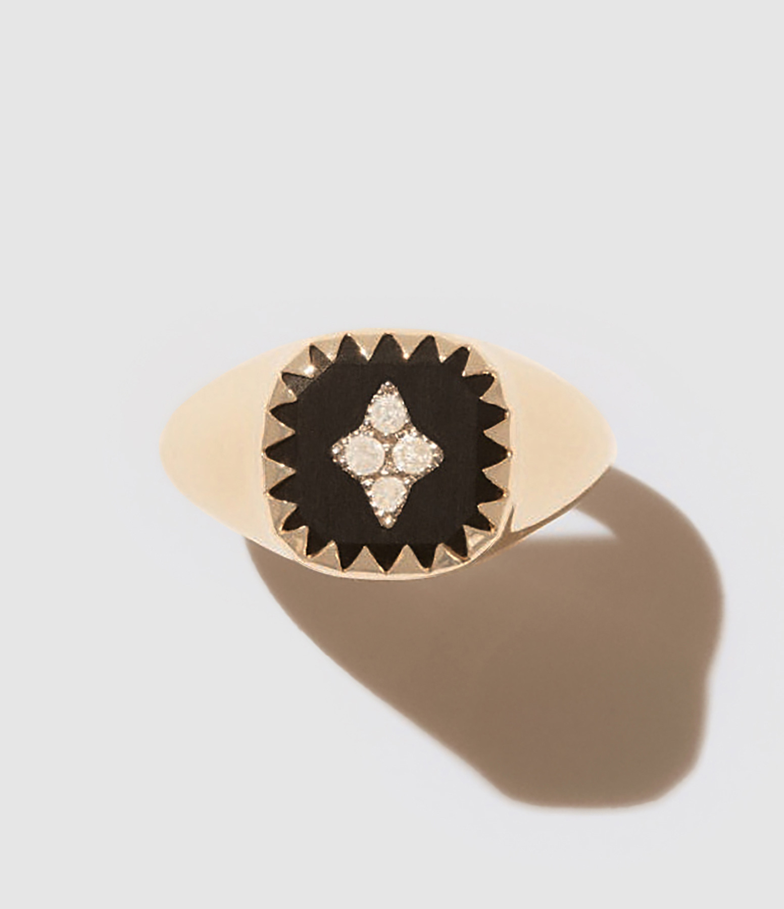 Bague Chevalière Pierrot Noir