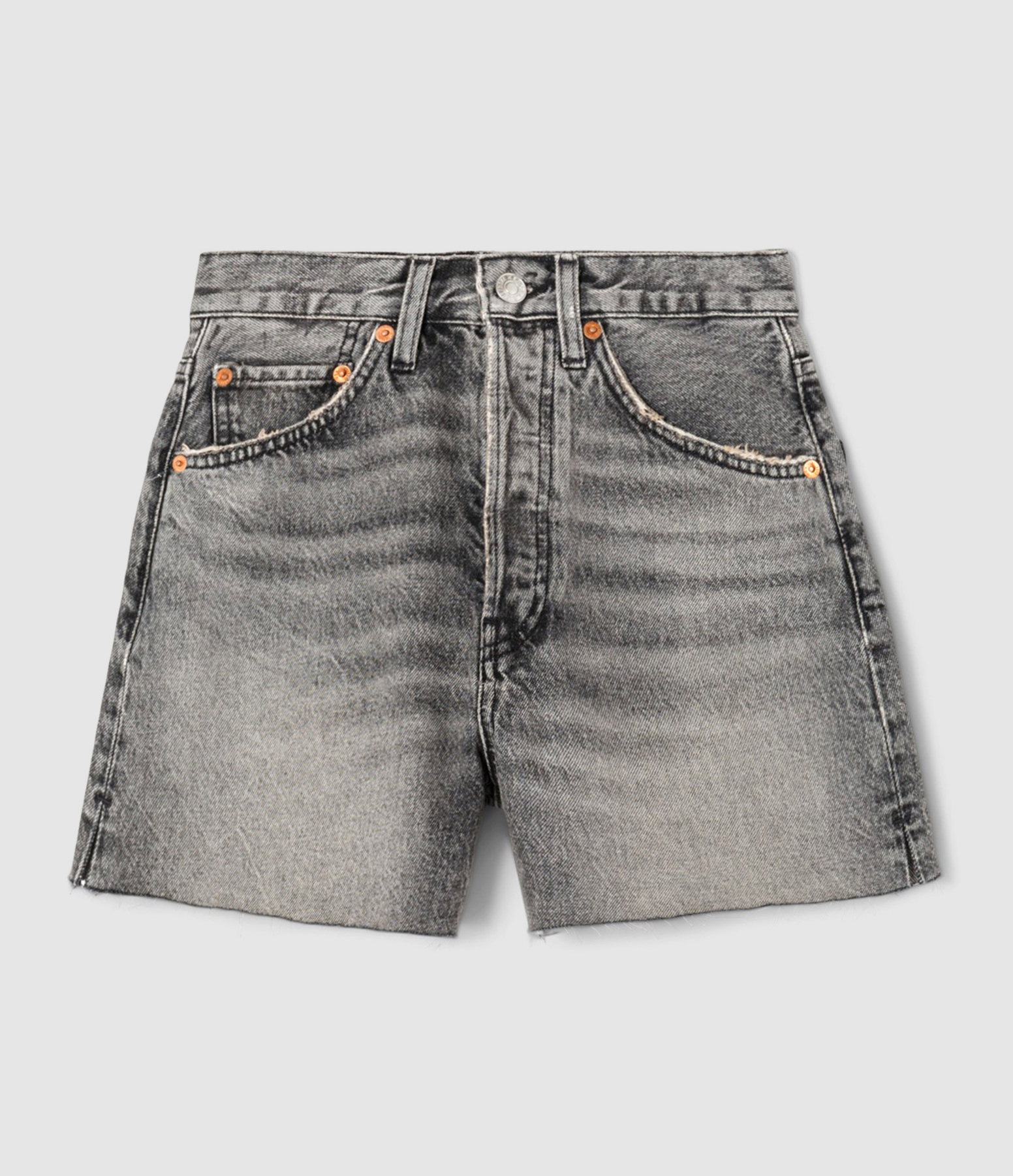 Short 90s Low Slung Coton Gris