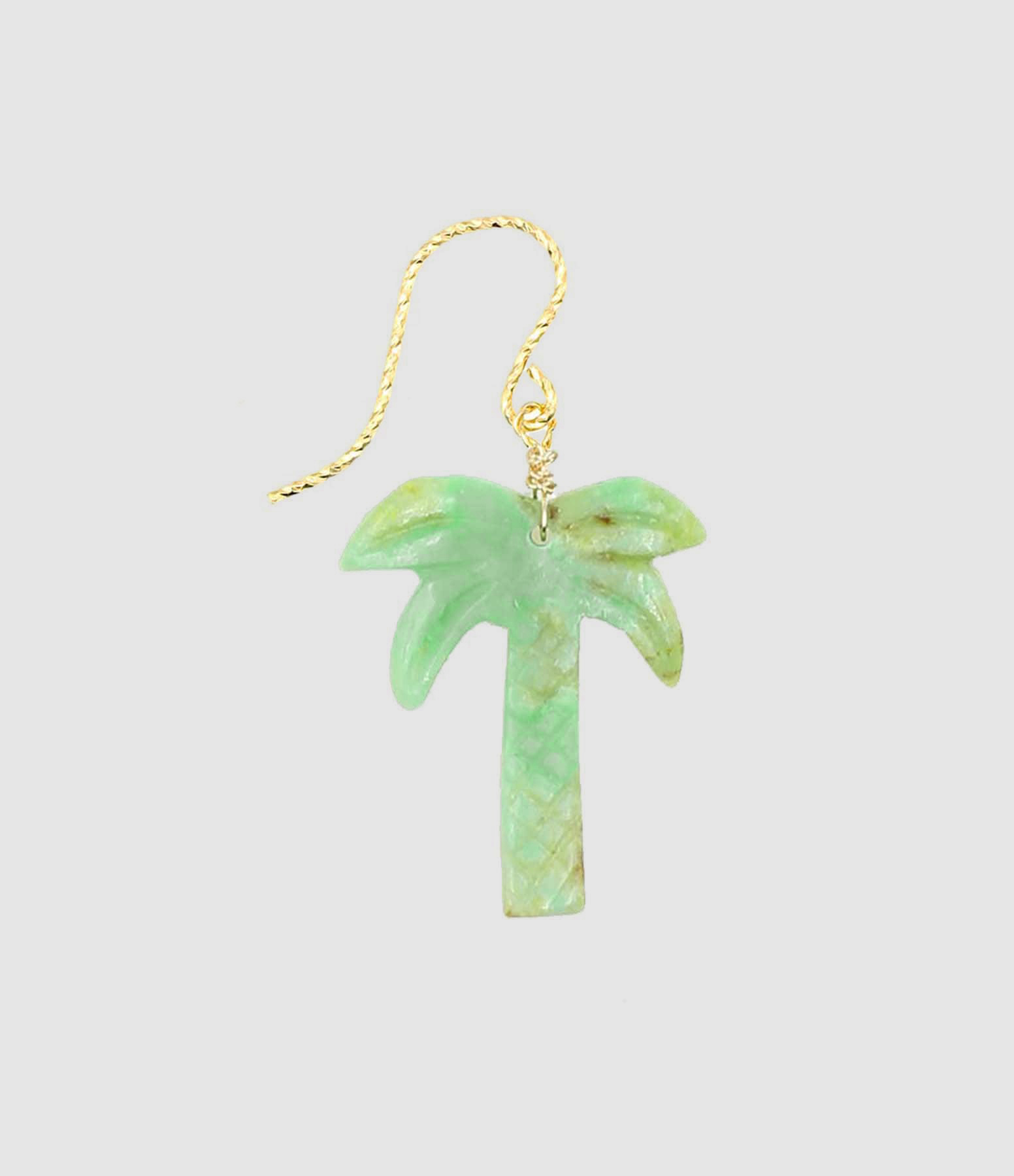 Boucle d'oreille Palmier Chrysophase (vendue à l'unité)