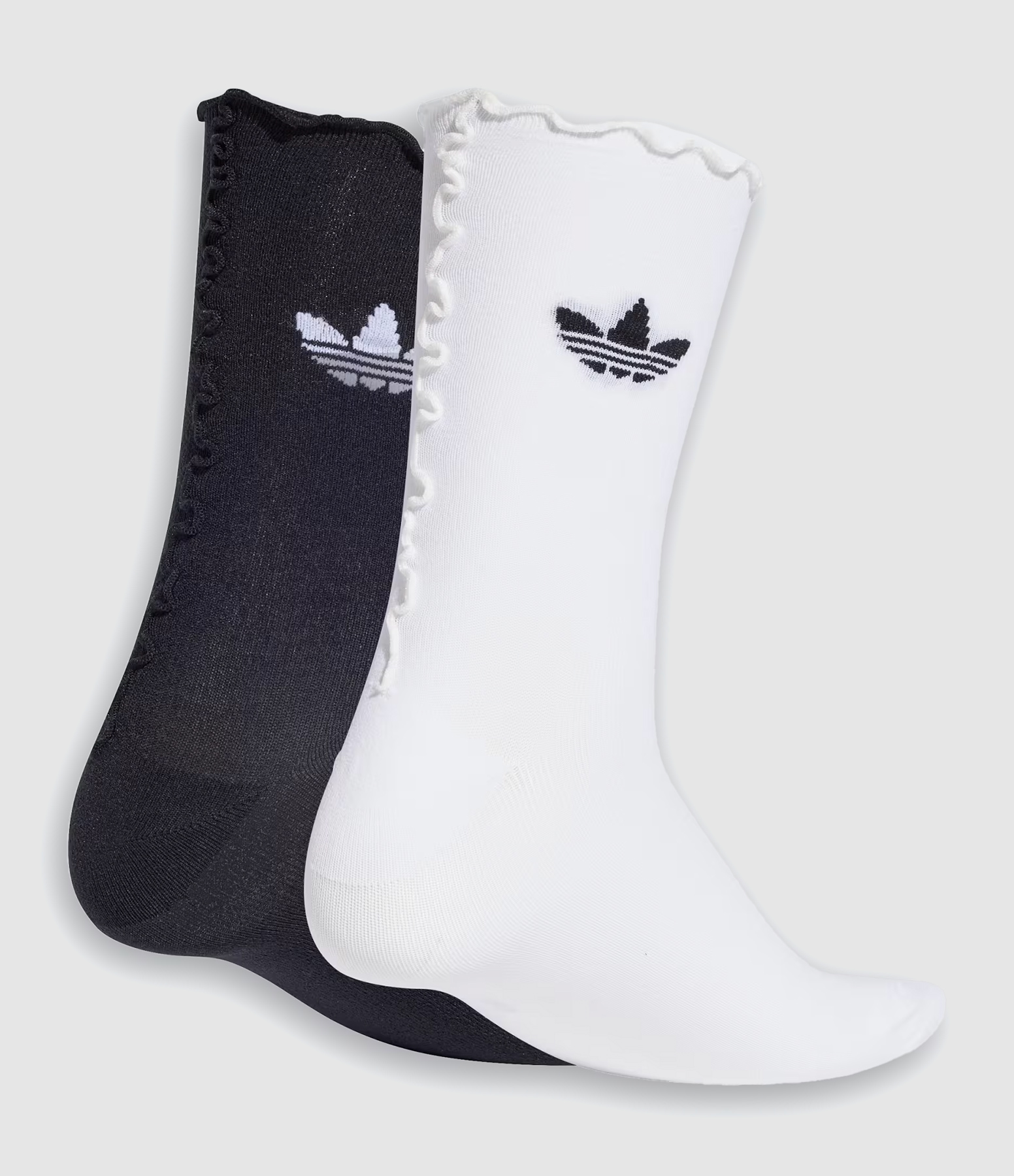 Lot 2 Chaussettes Ruffle Sock Noir Blanc