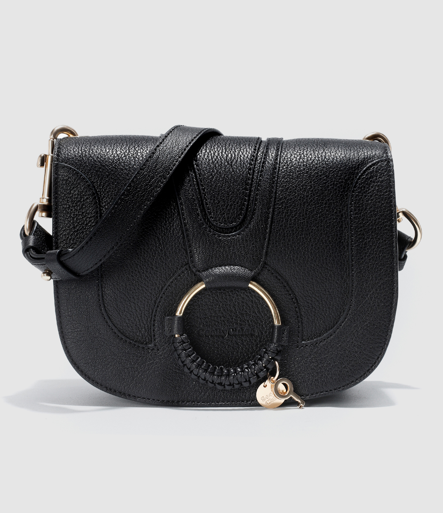 Shoulder Bag Sac Noir See By ChloÃ© Camera Shiny Leather Shoulder