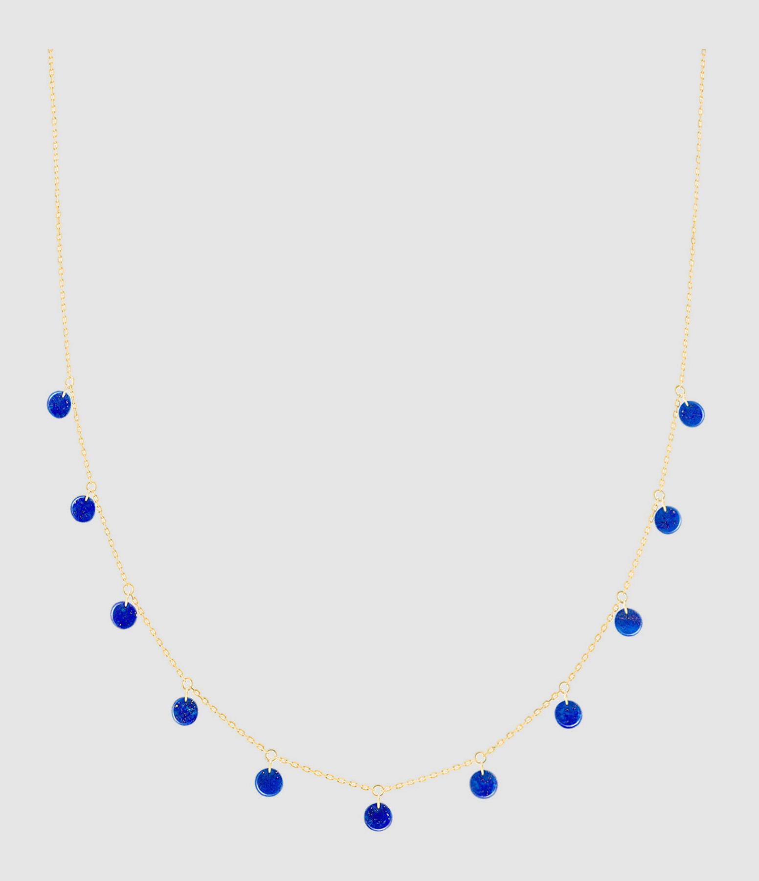 Collier Polka Lapis Lazuli Or Jaune