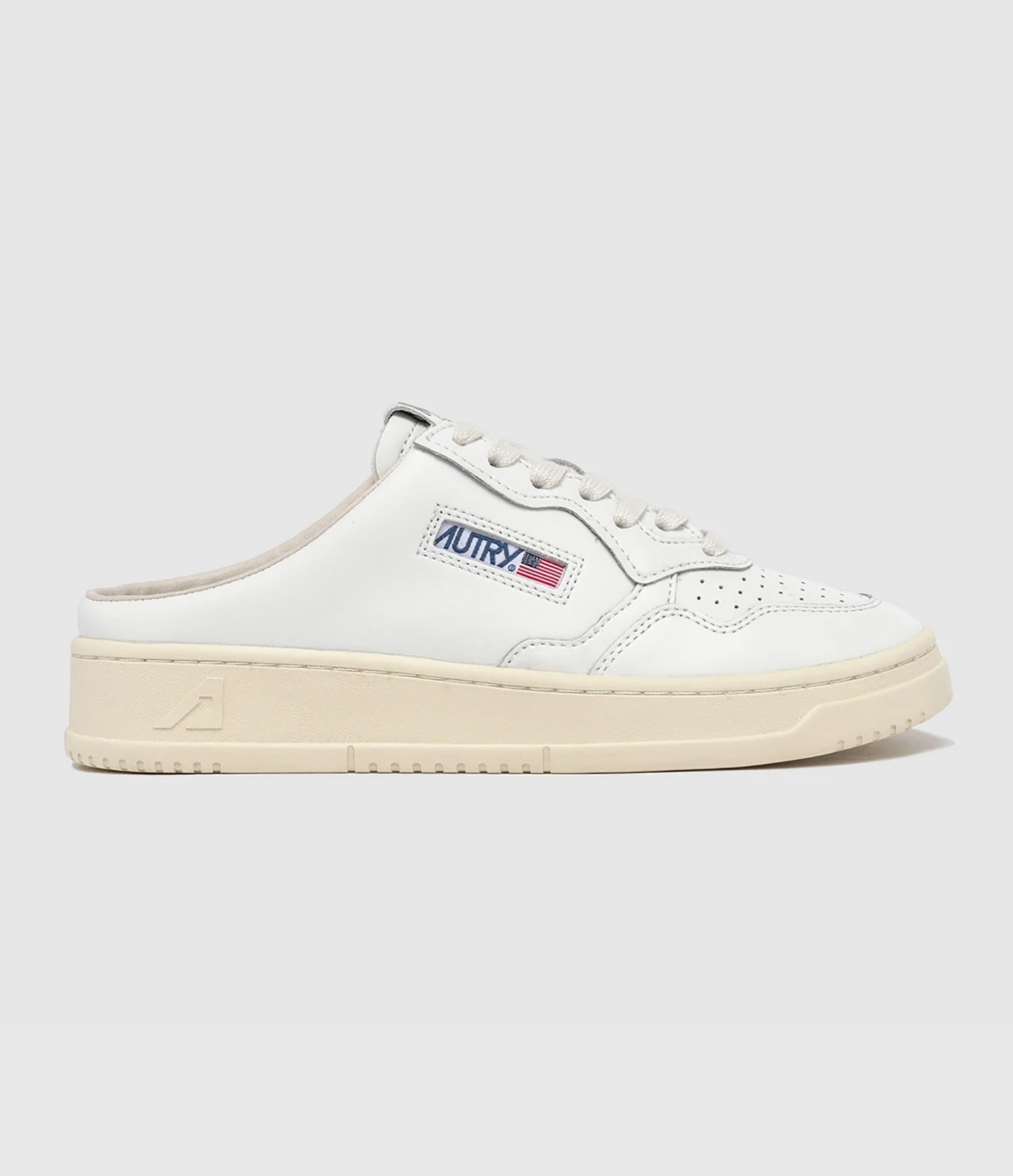 Baskets Medalist Mule Cuir Blanc