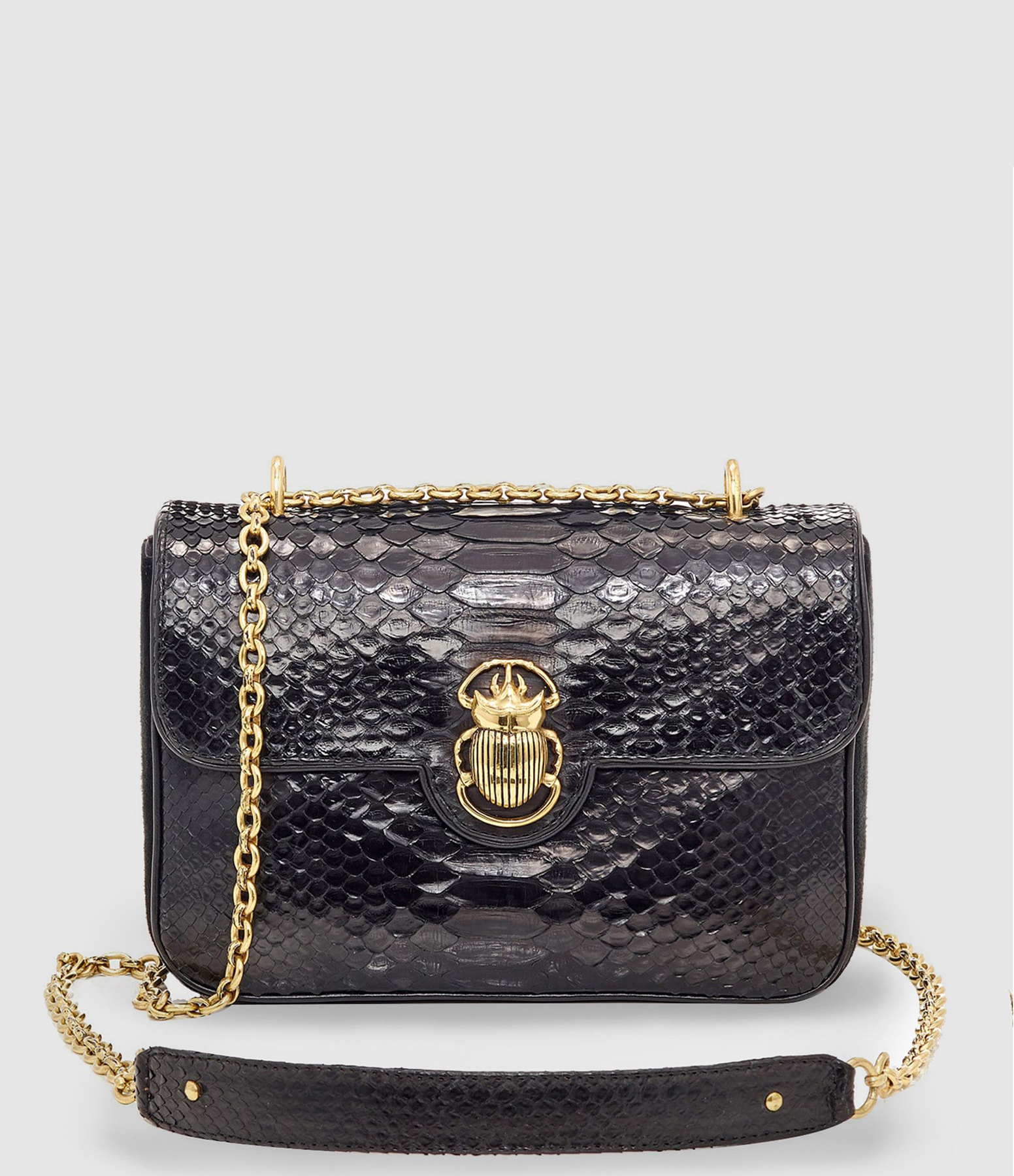 Sac Ava Medium Python Noir