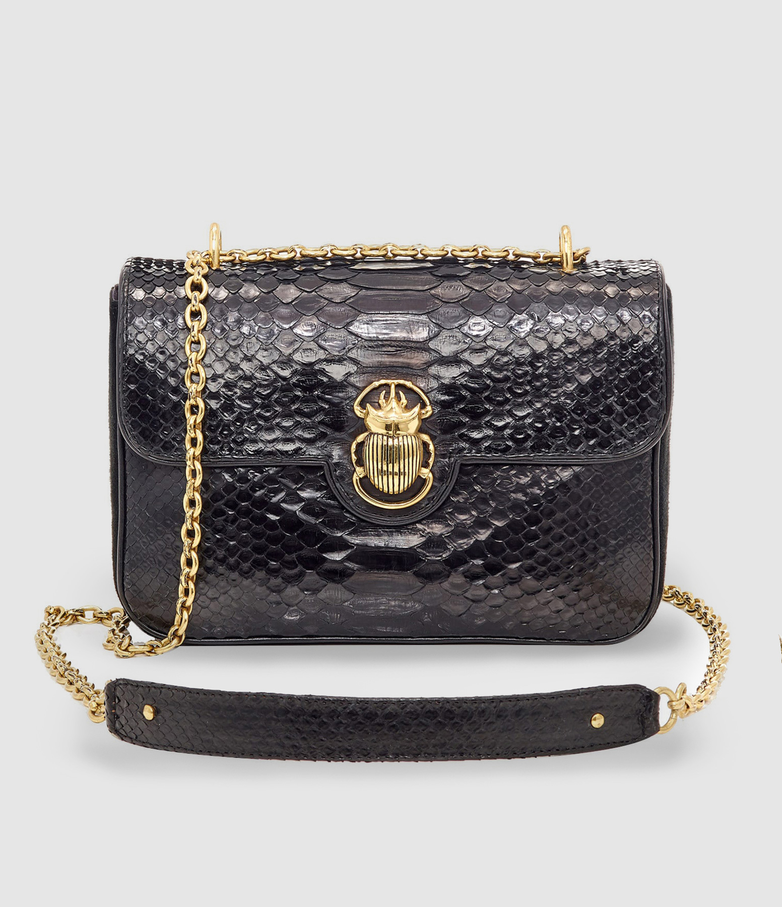 Sac Ava Medium Python Noir