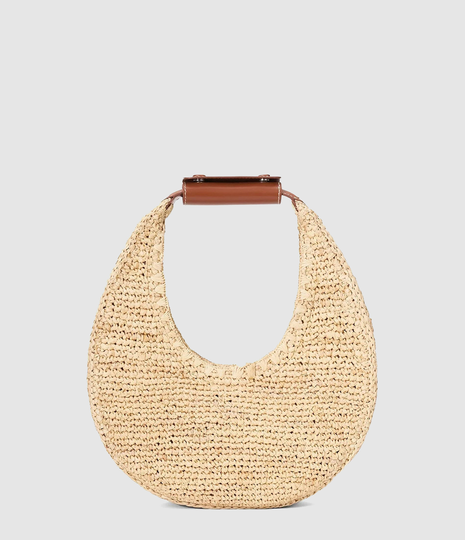 Sac Moon Raffia Tote Bag Natural Tan