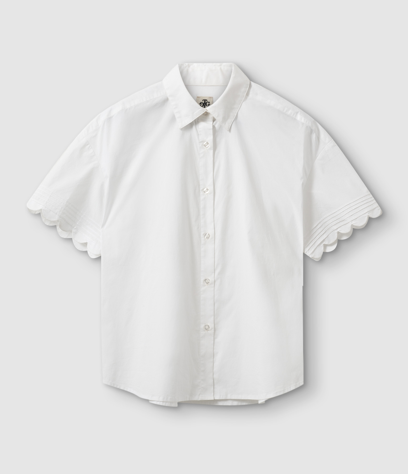 Chemise Scallop Chypre White