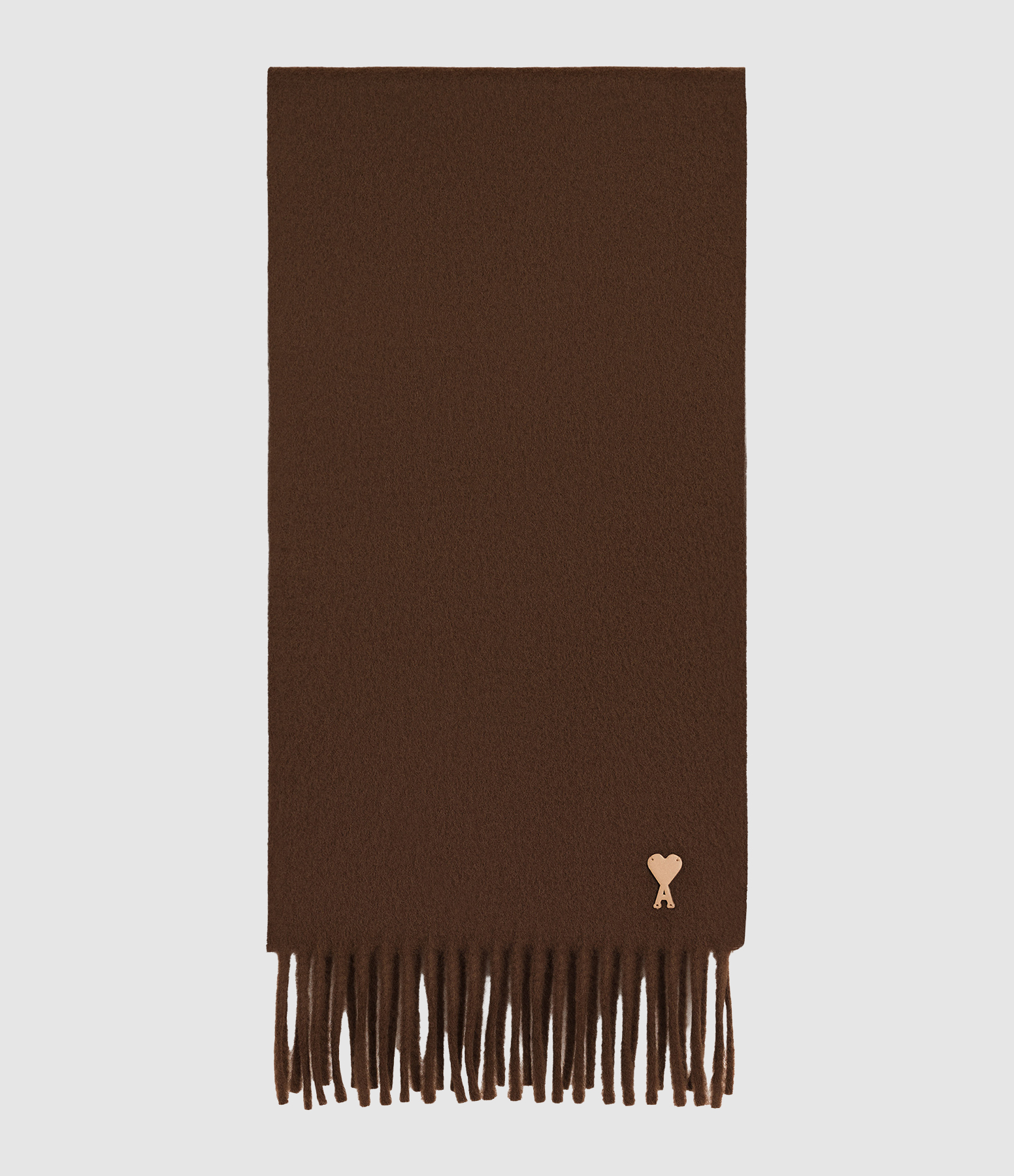 Echarpe Ami De Coeur Patch Marron Chocolat