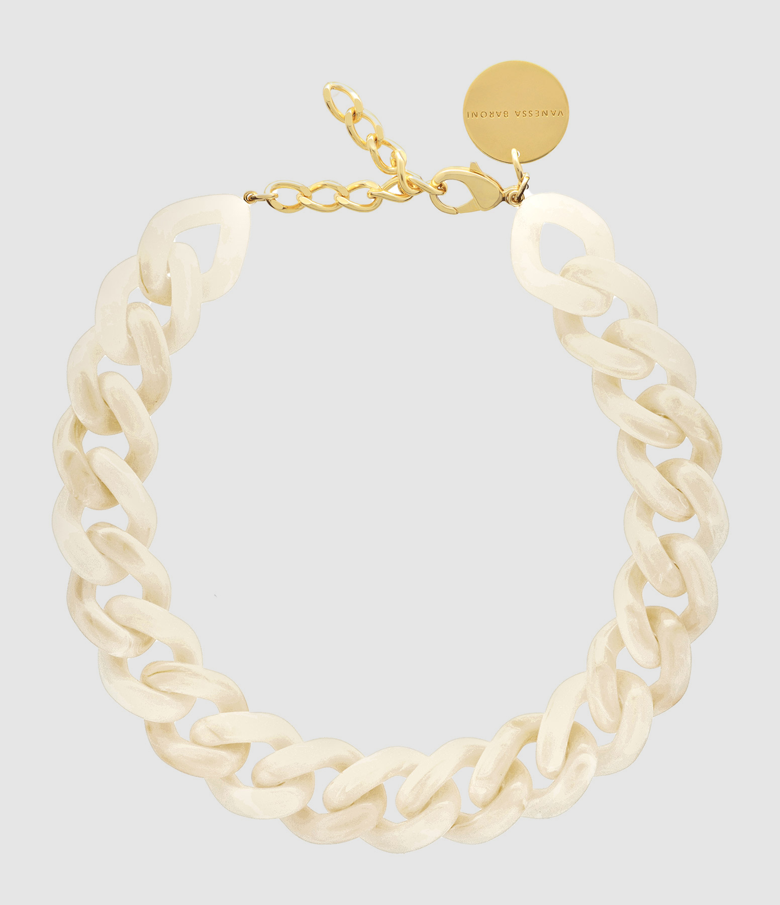 Collier Flat Beige Marbré