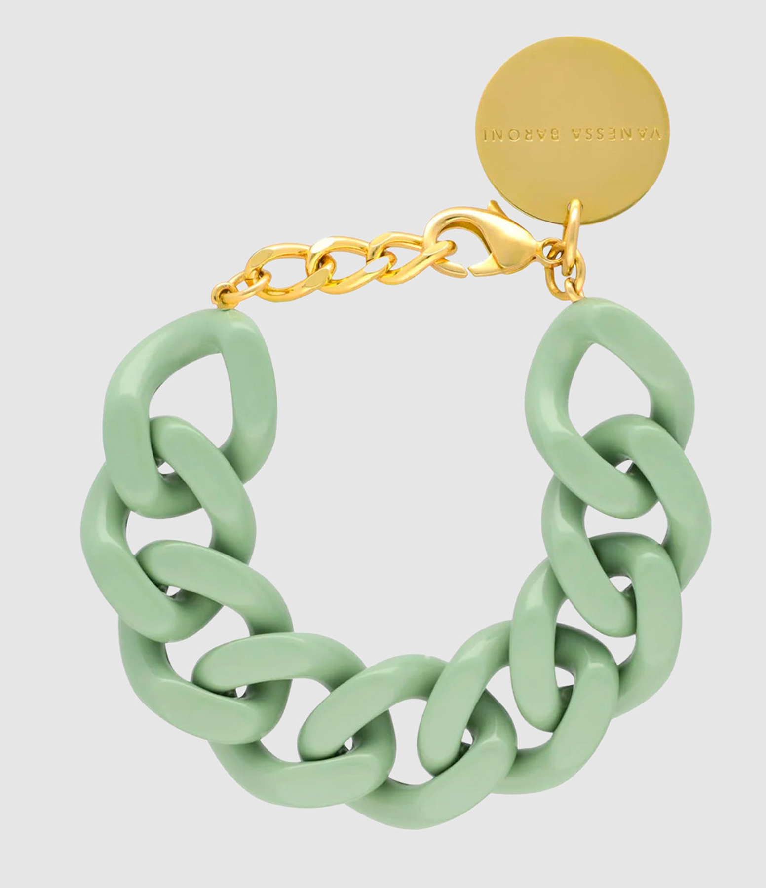 Bracelet Flat Chain Pistachio