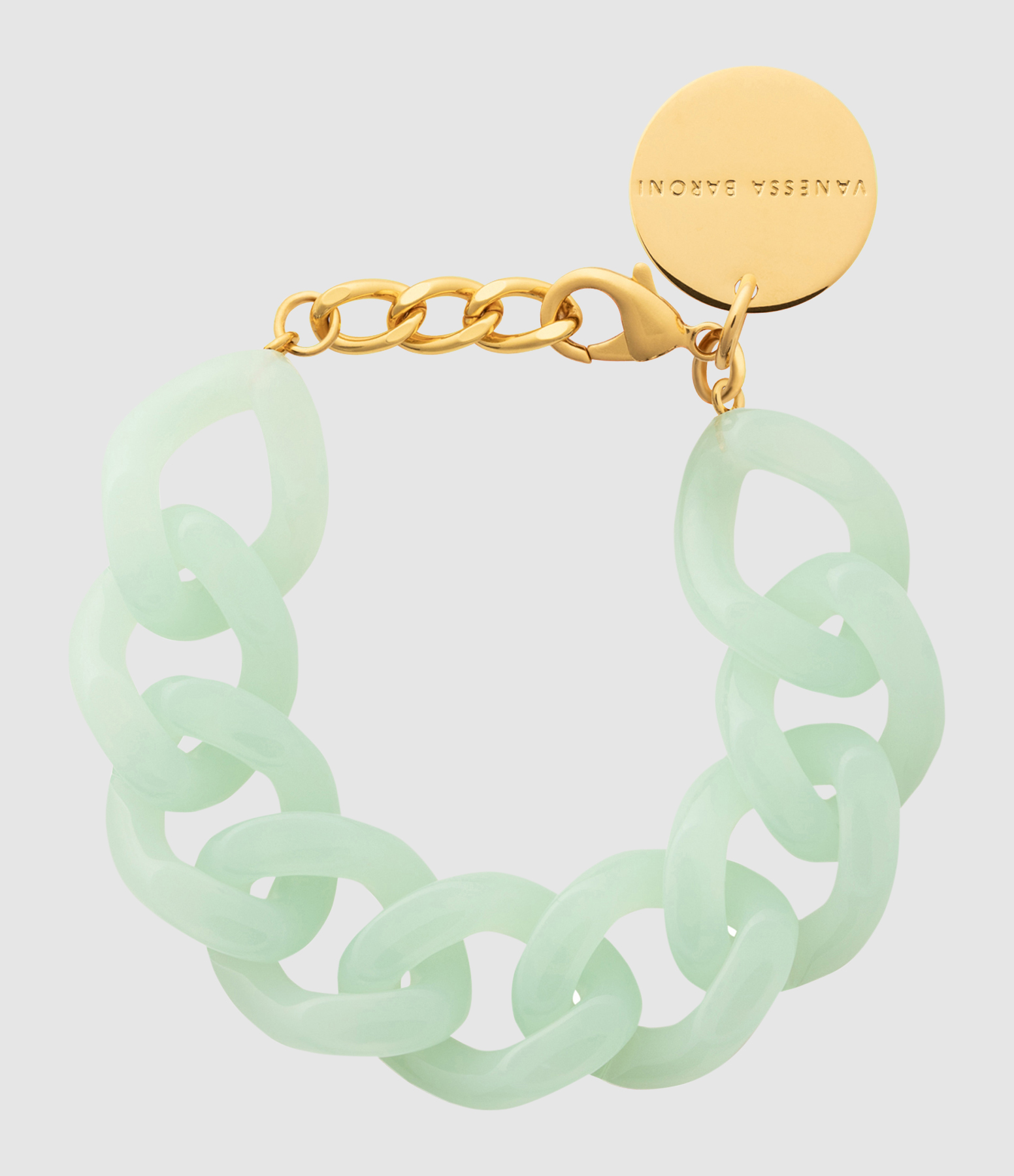 Bracelet Flat Chain Opaline Mint
