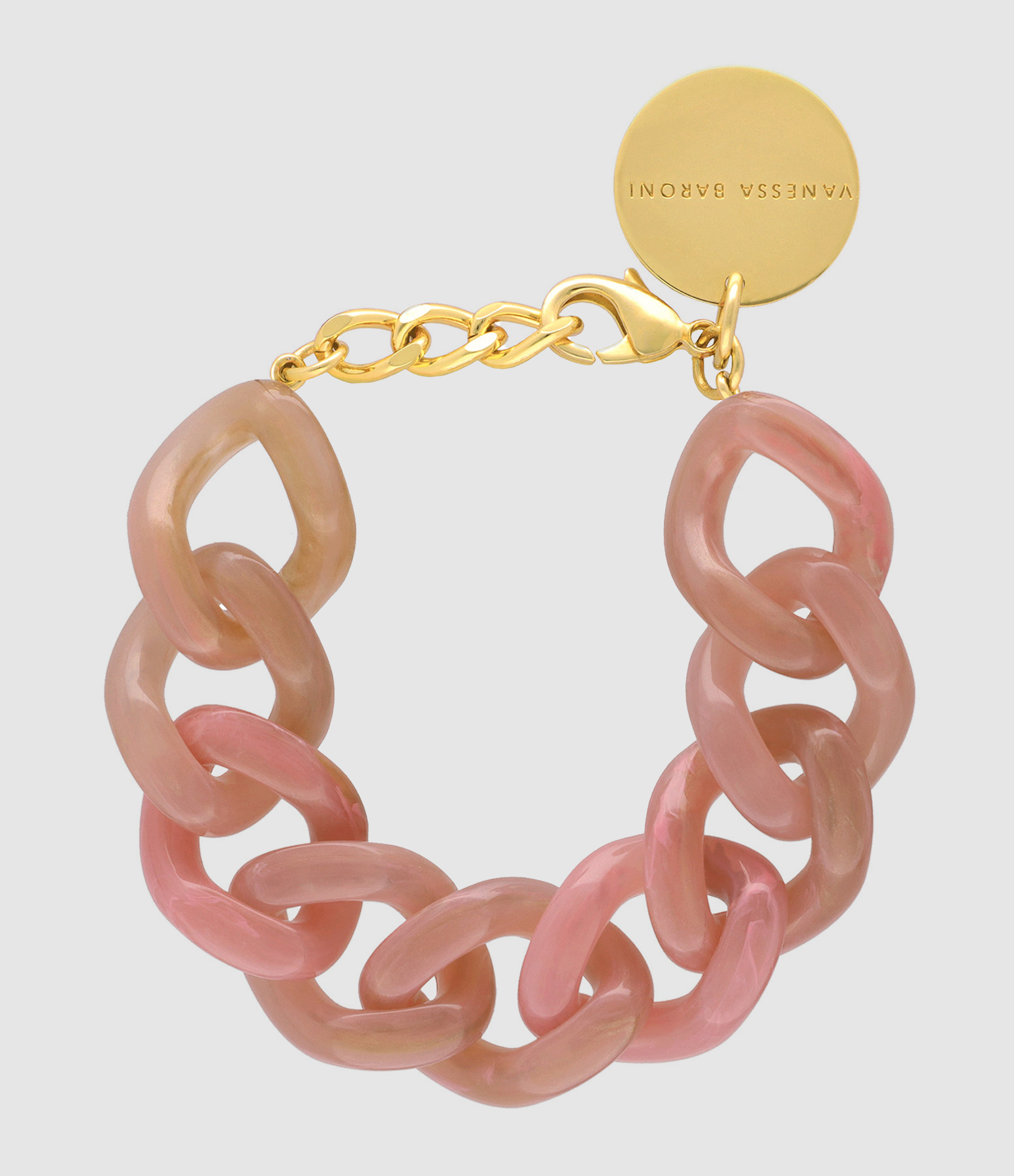 Bracelet Flat Rose Marbré