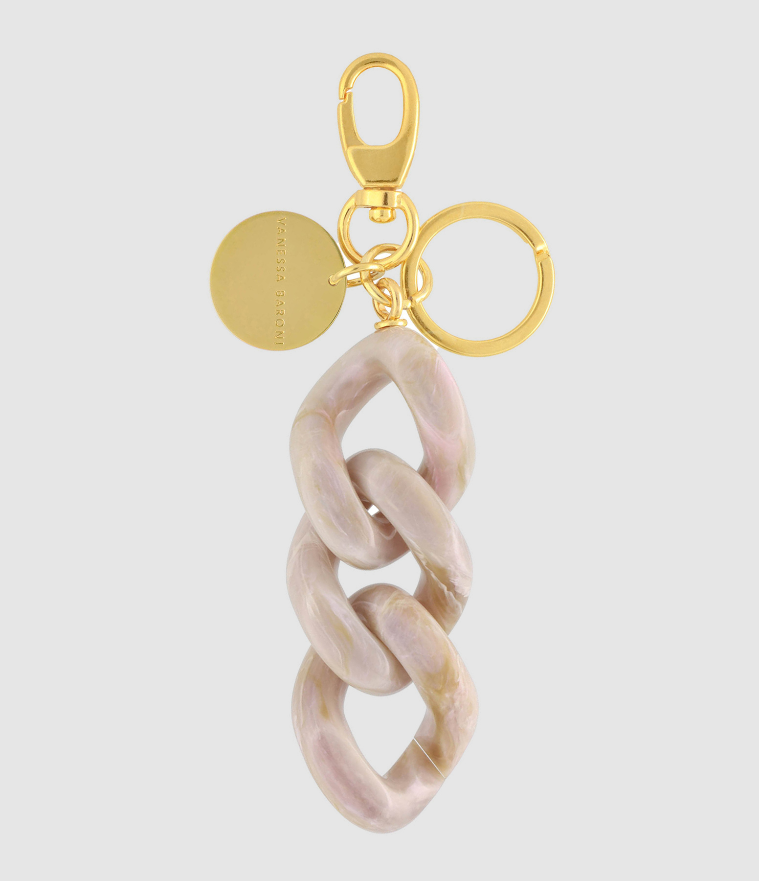 Porte-clés Flat Gris Rose