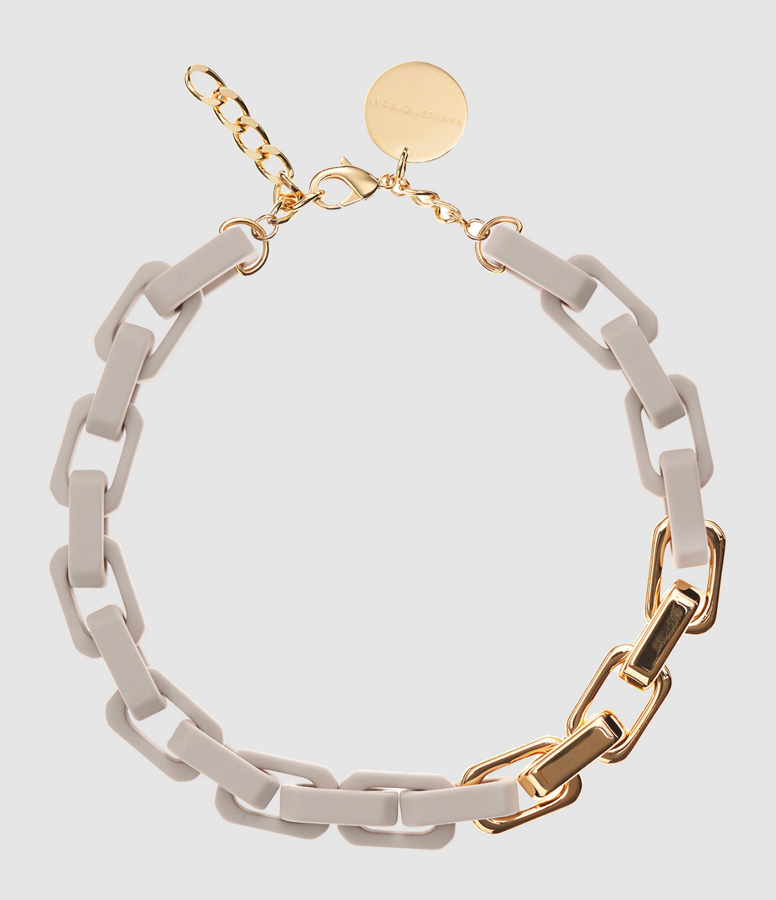 Collier Tank Gris Mate