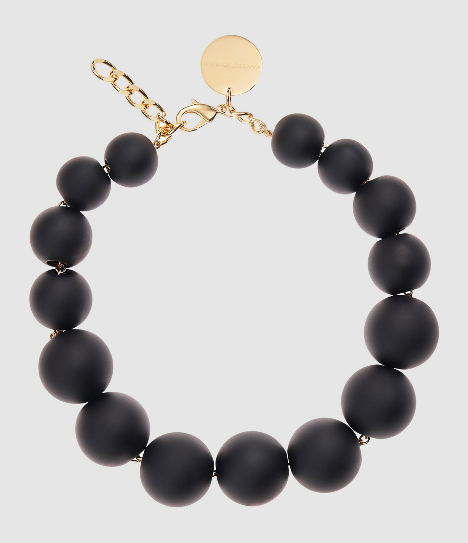 Collier Beads Matt Black