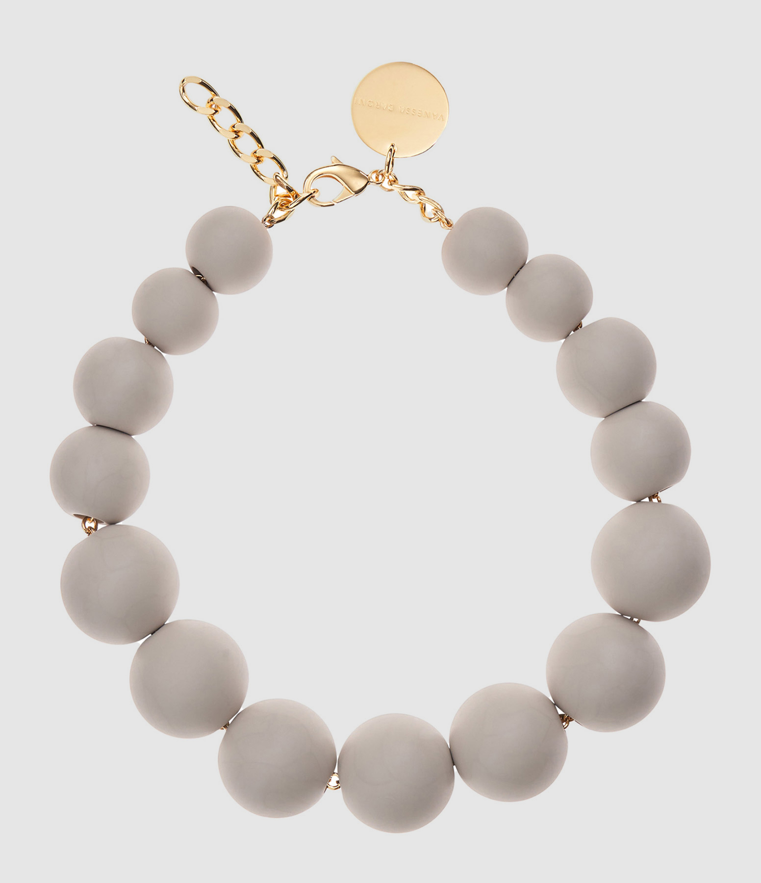 Collier Beads Gris Mate