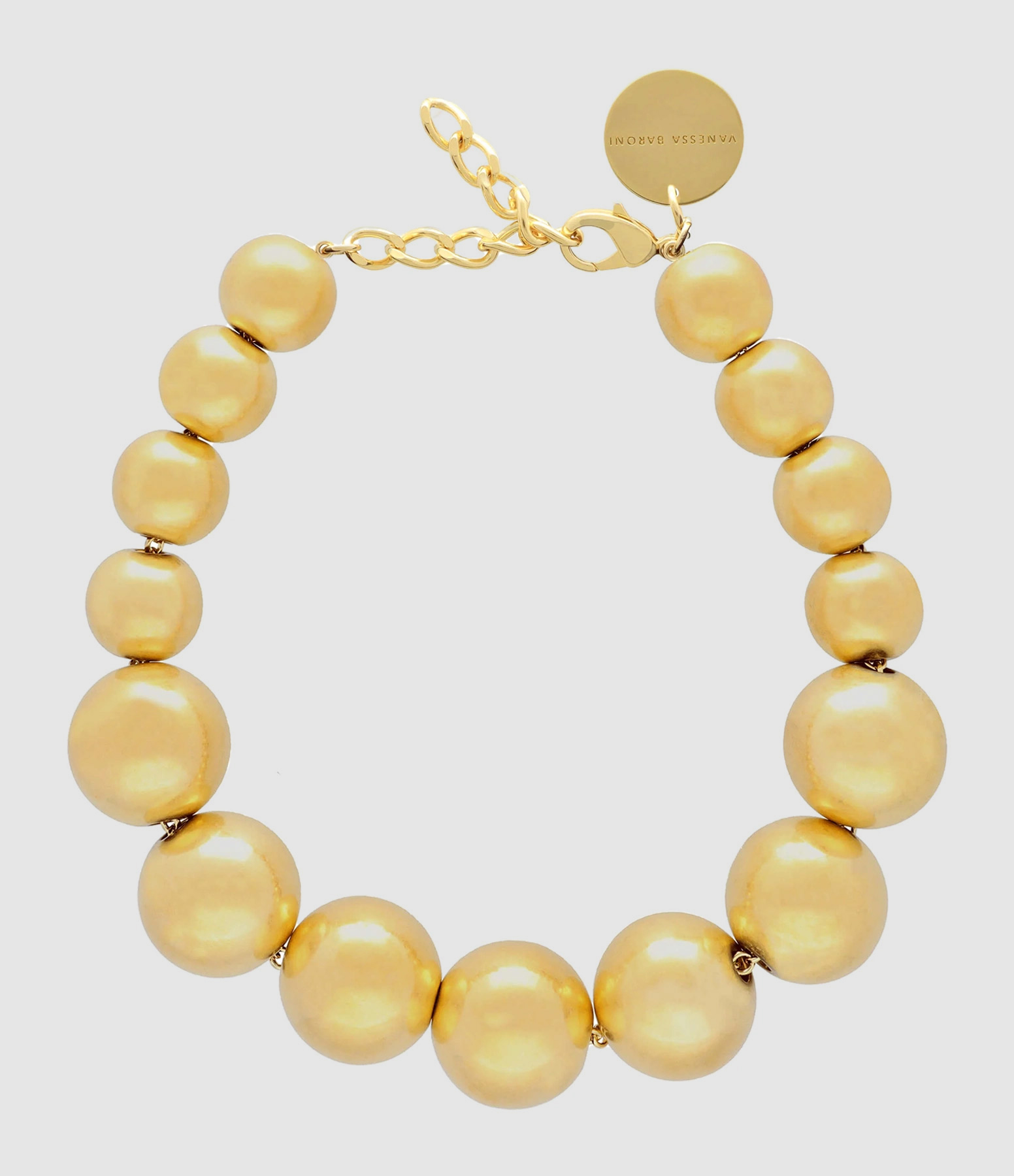 Collier Beads Gold Vintage