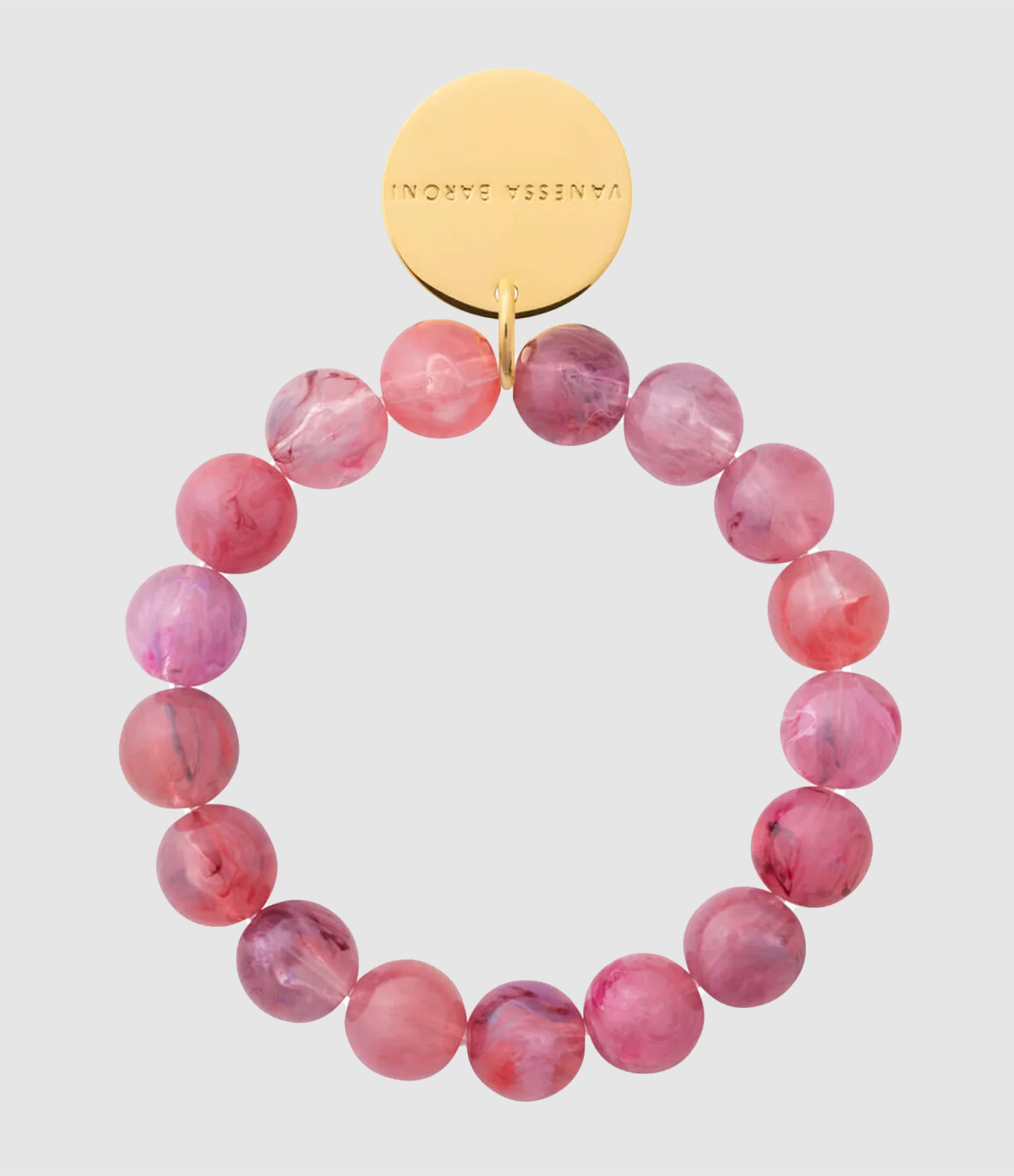 Bracelet Mini Beads Flex Crystal Pink Marble