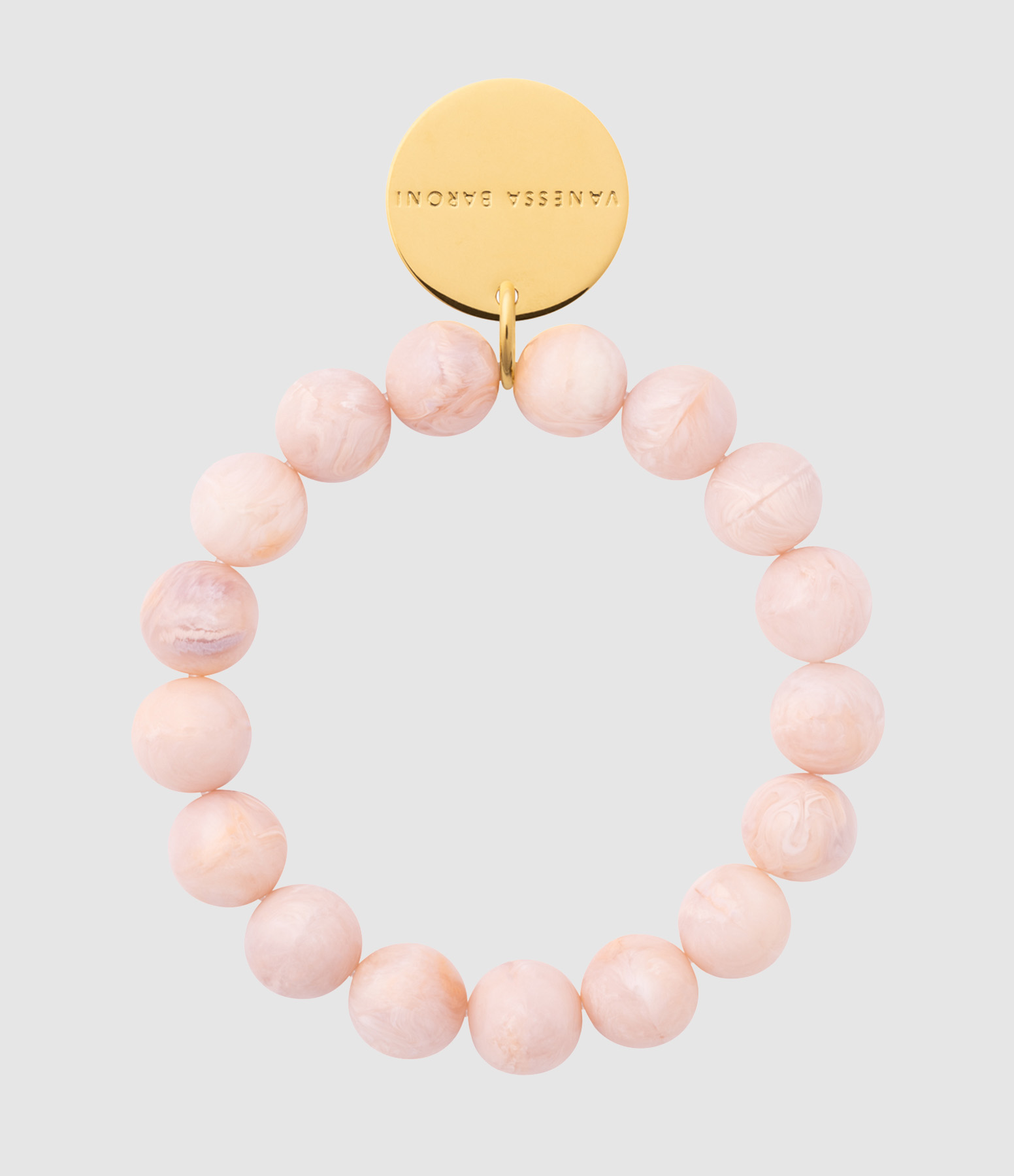 Bracelet Mini Beads Flex Ivory Rose Marble