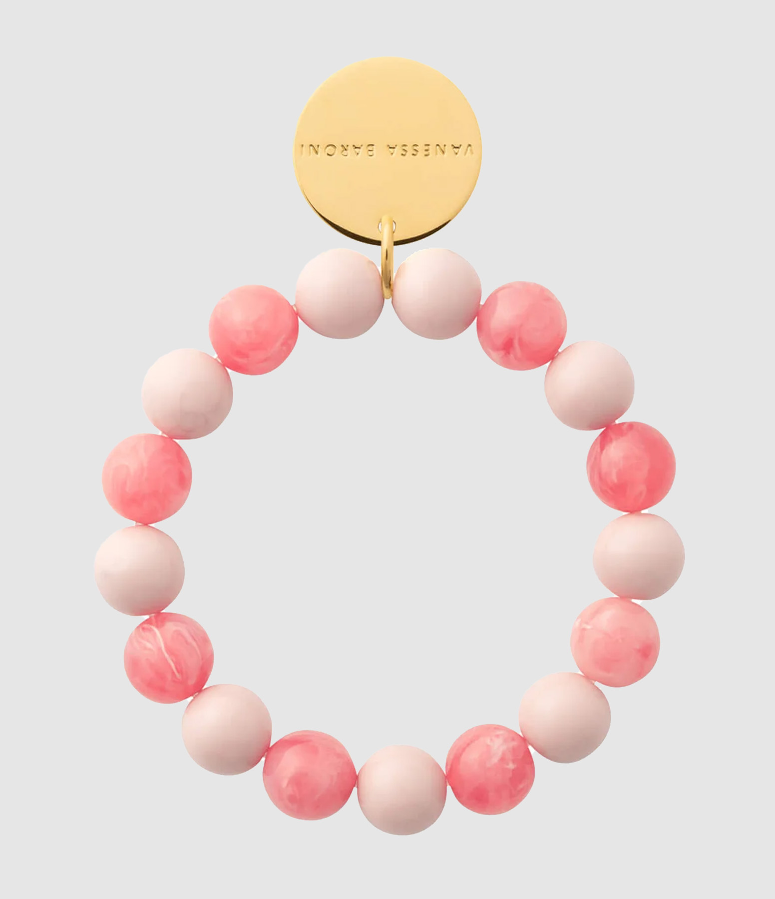 Bracelet Mini Beads Flex 2 Color Light Rose Watermelon Marble