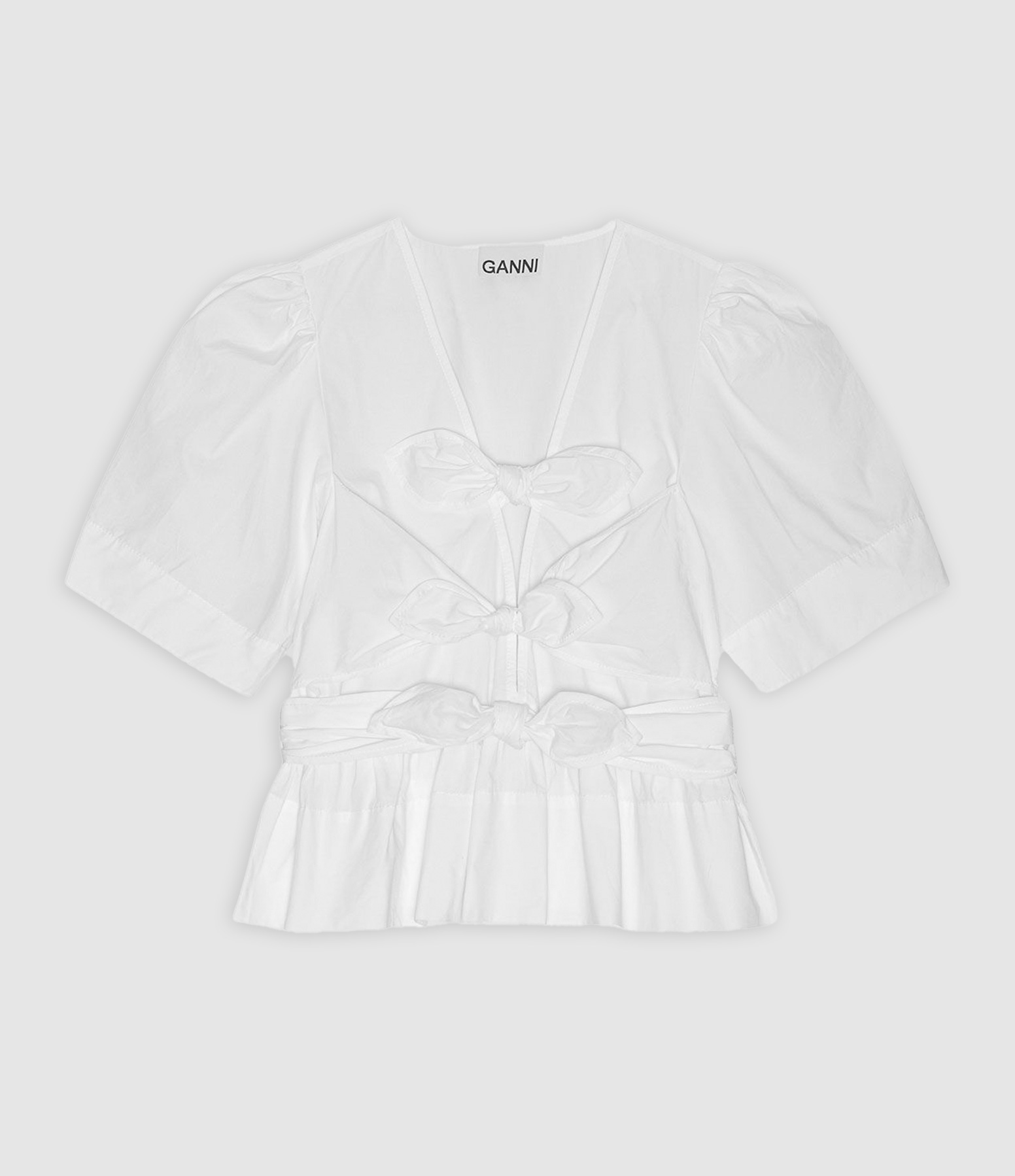 Blouse Washed Stretch Cotton Bright White