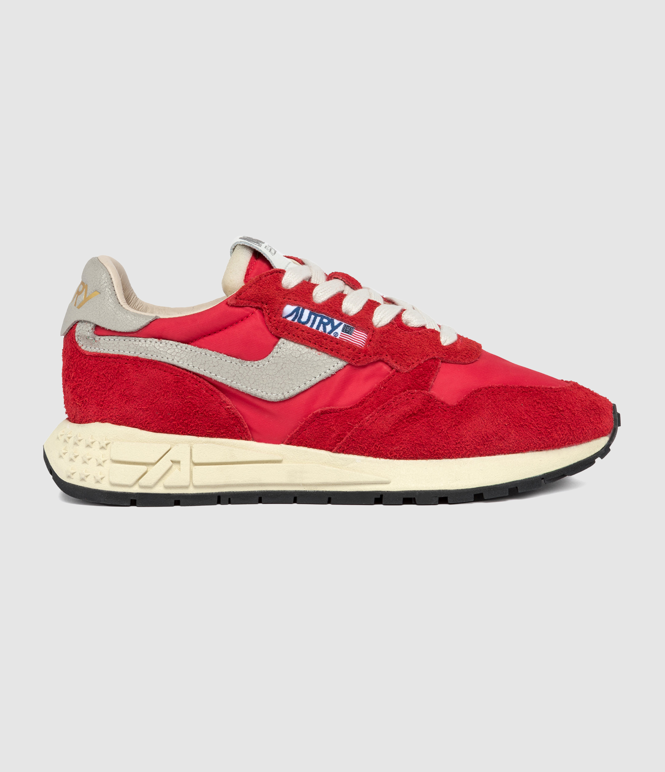 Baskets Homme Reelwind Daim Nylon Rouge
