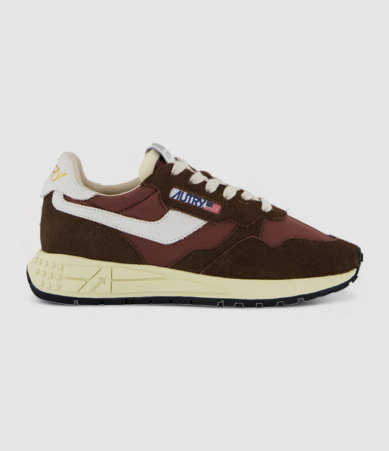 Baskets Reelwind Daim Nylon Marron