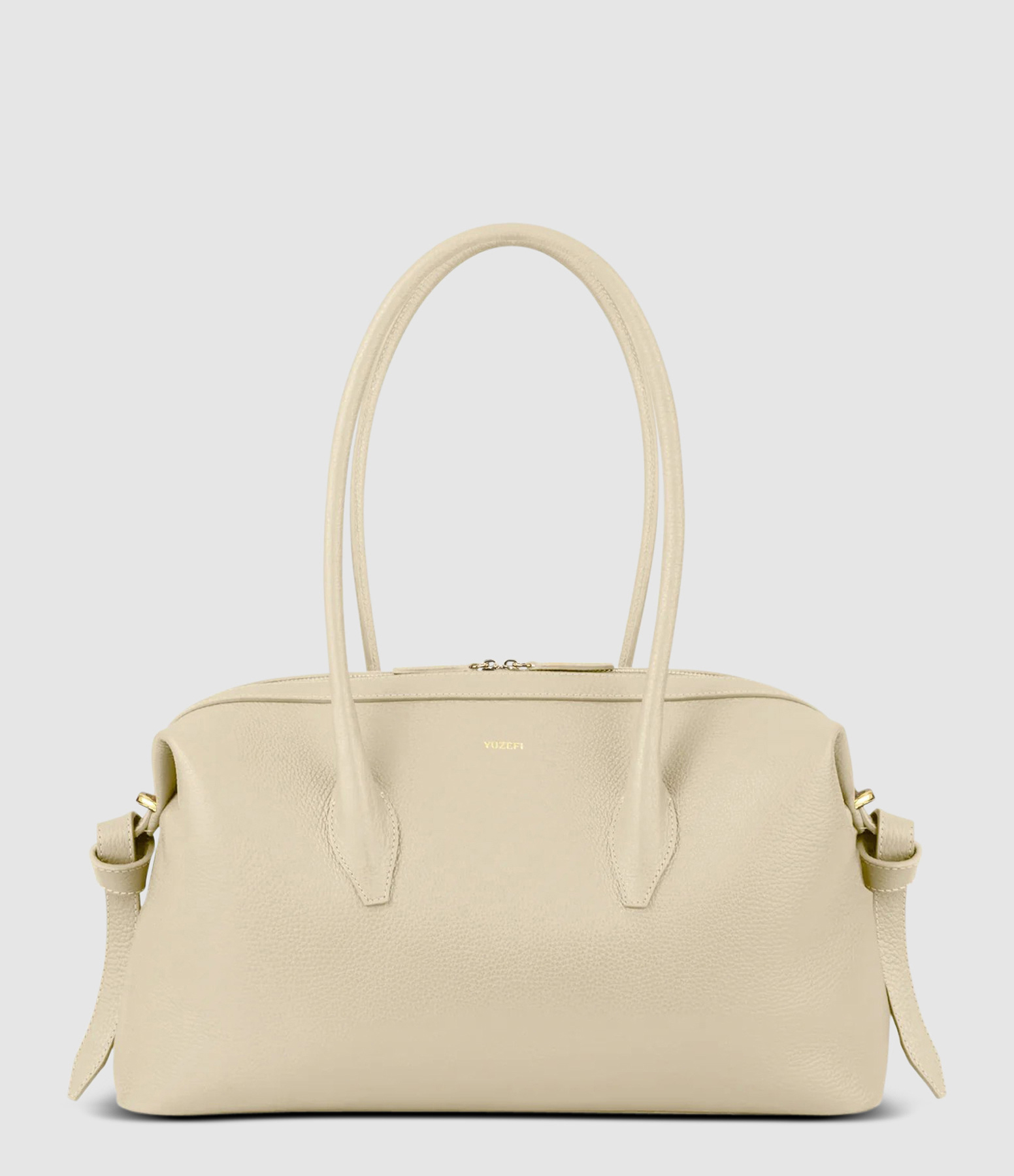 Sac Brioche Duffle Cuir Grainé Angora