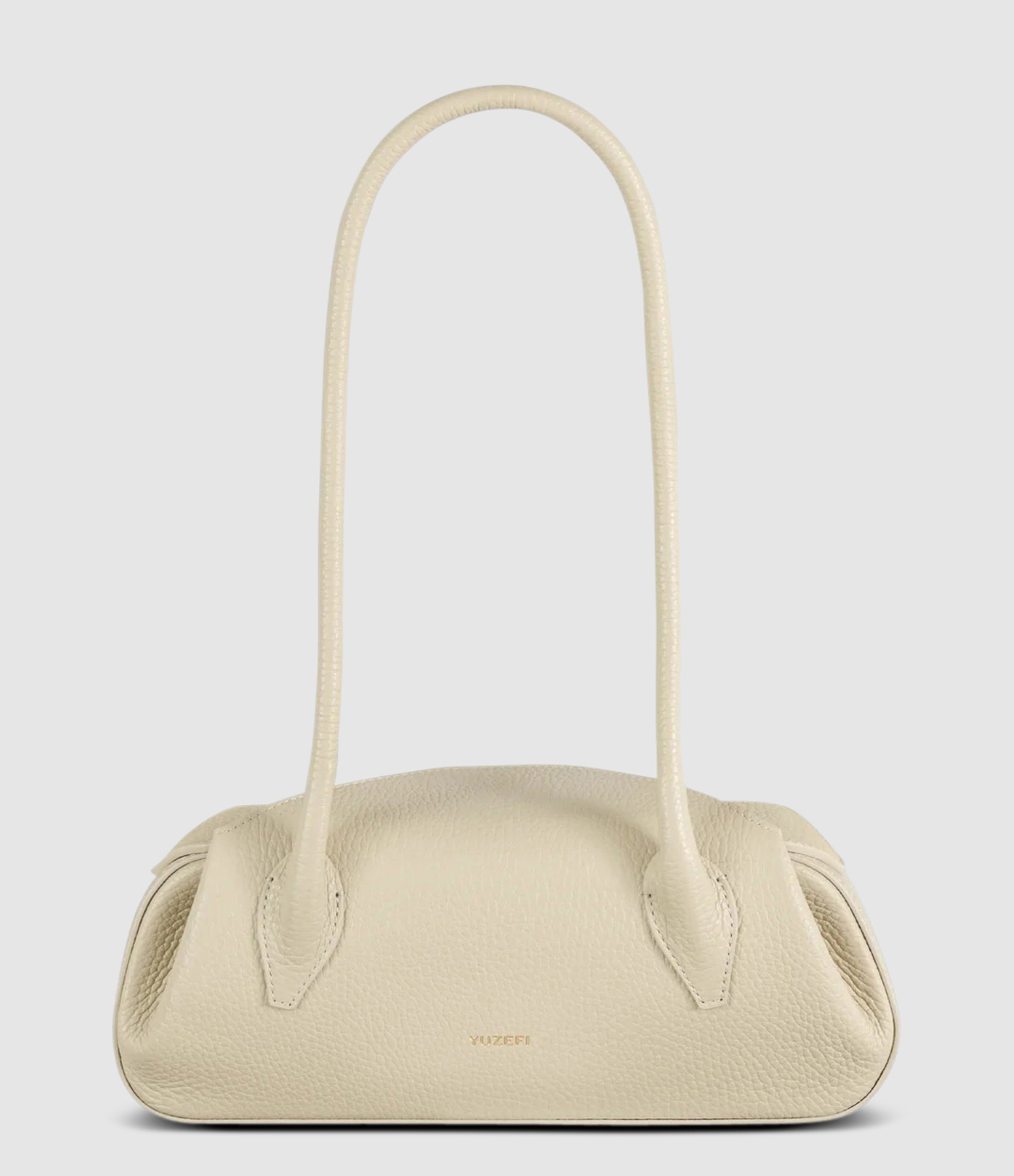 Sac Oyster Shoulder Bag Mini Cuir Grainé Angora