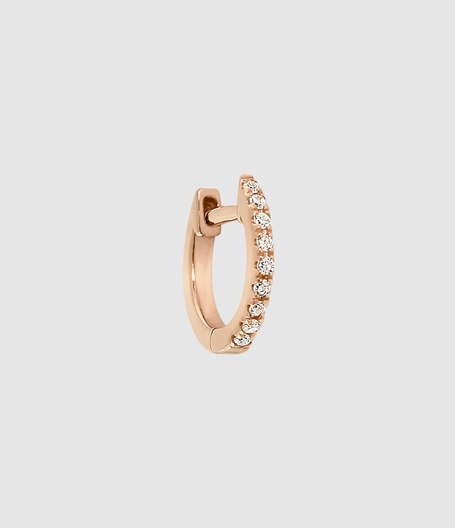 Créole Officiel Semi-Pavée XS Diamants Or Rose (vendue à l'unité)
