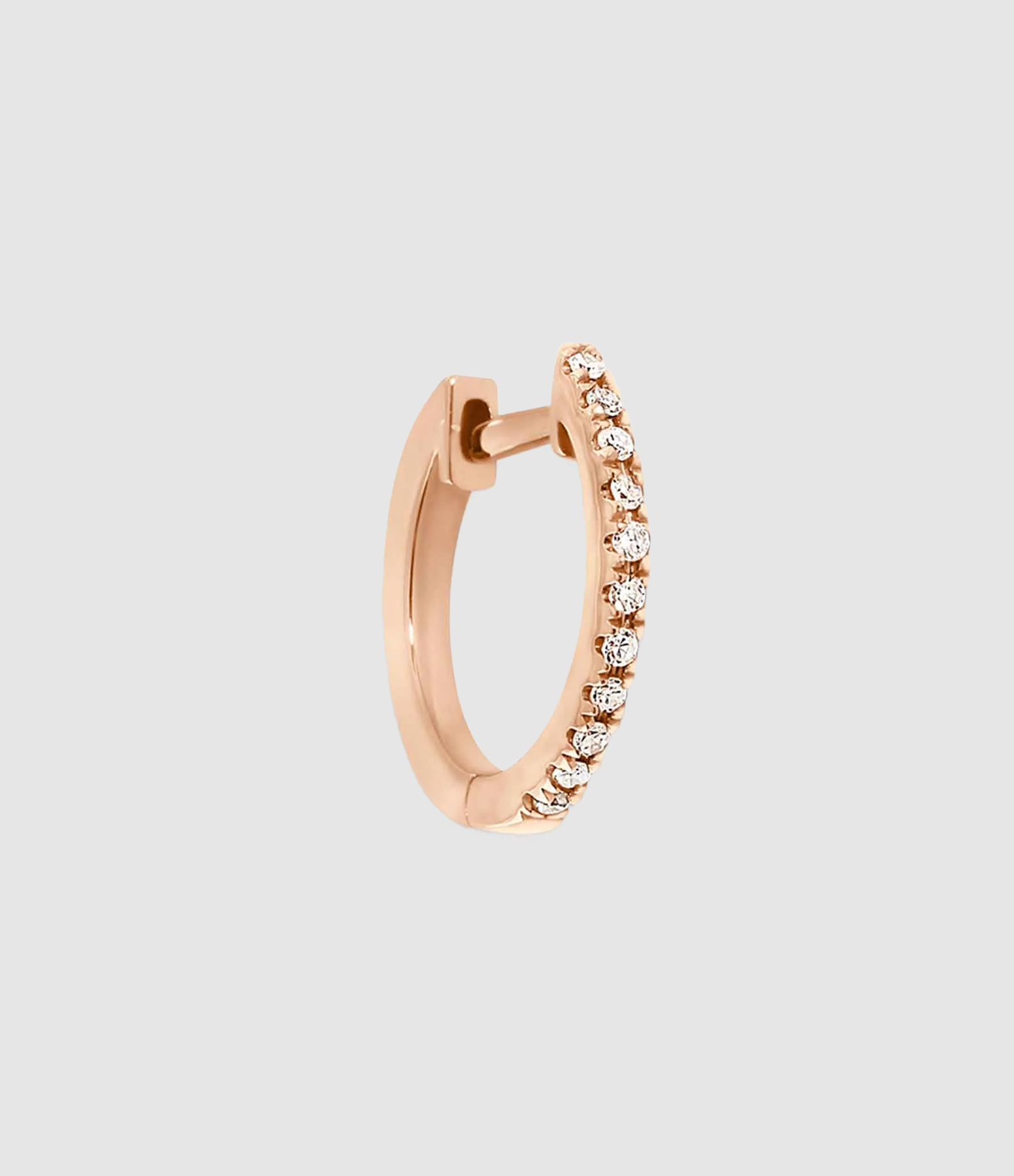 Créole Officiel Semi-Pavée S Diamants Or Rose (vendue à l'unité)