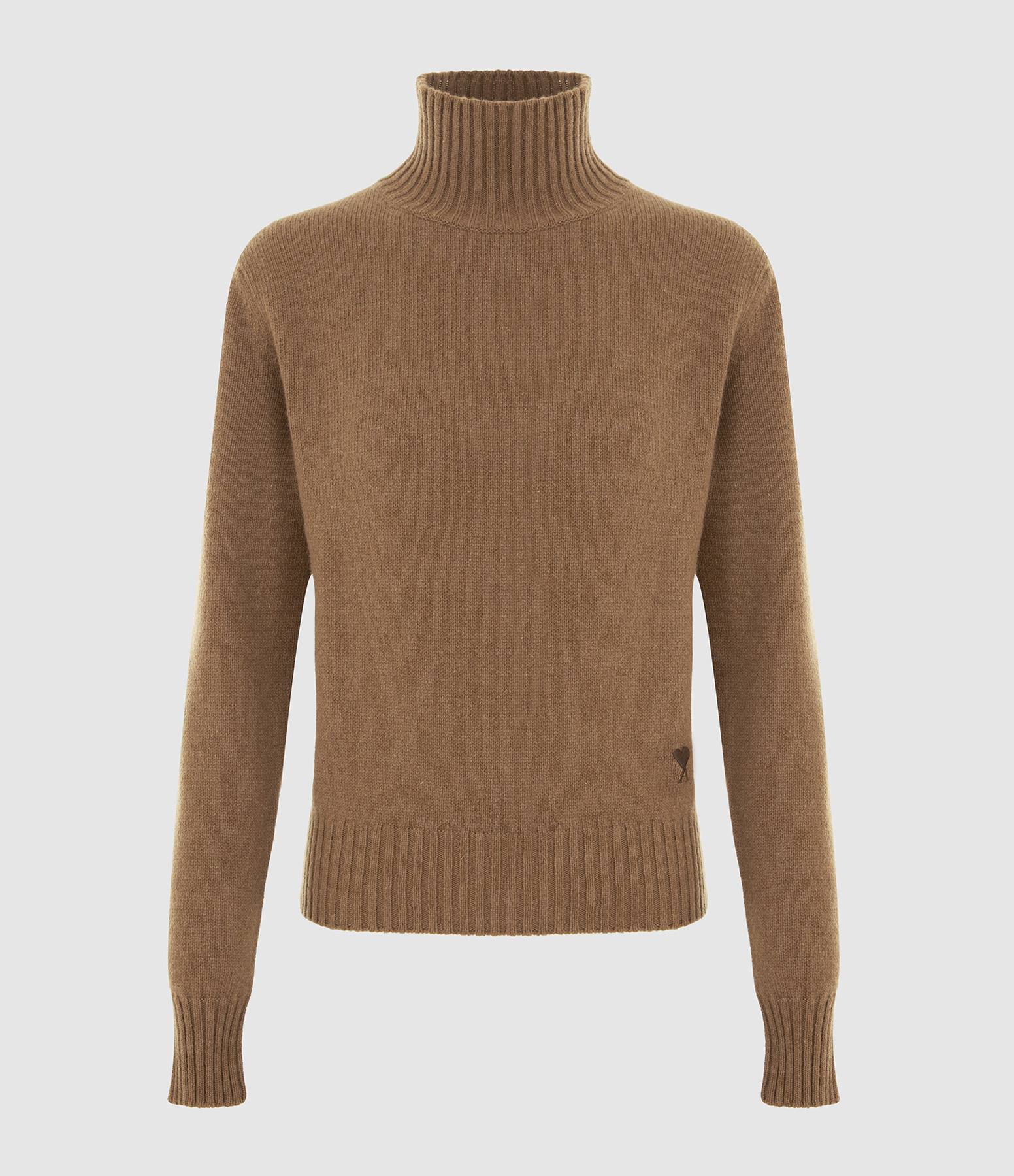 Pull Col Cheminée Ami de Cœur Noisette